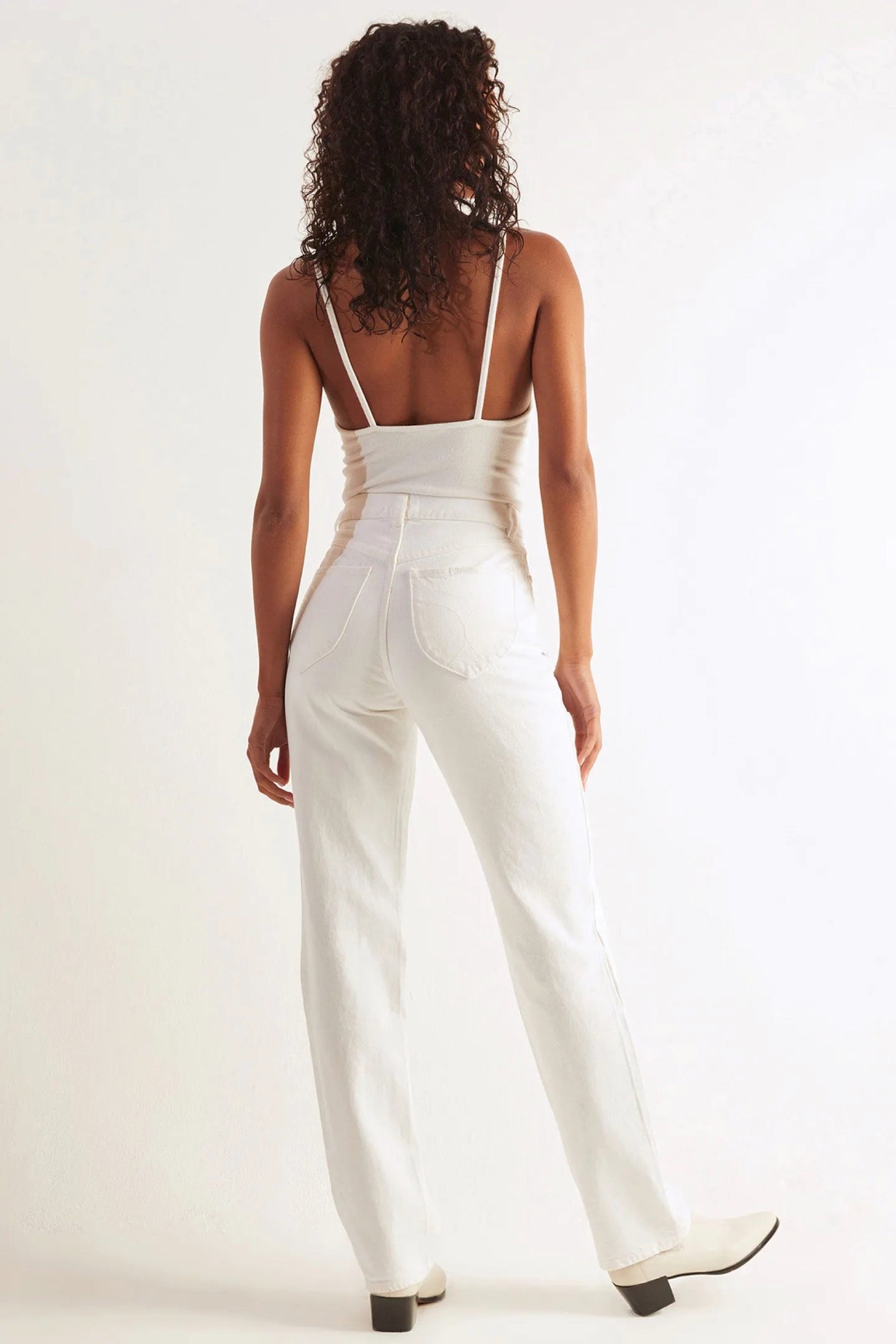 Vintage White Classic Straight Jeans