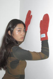 Red Kala Mittens