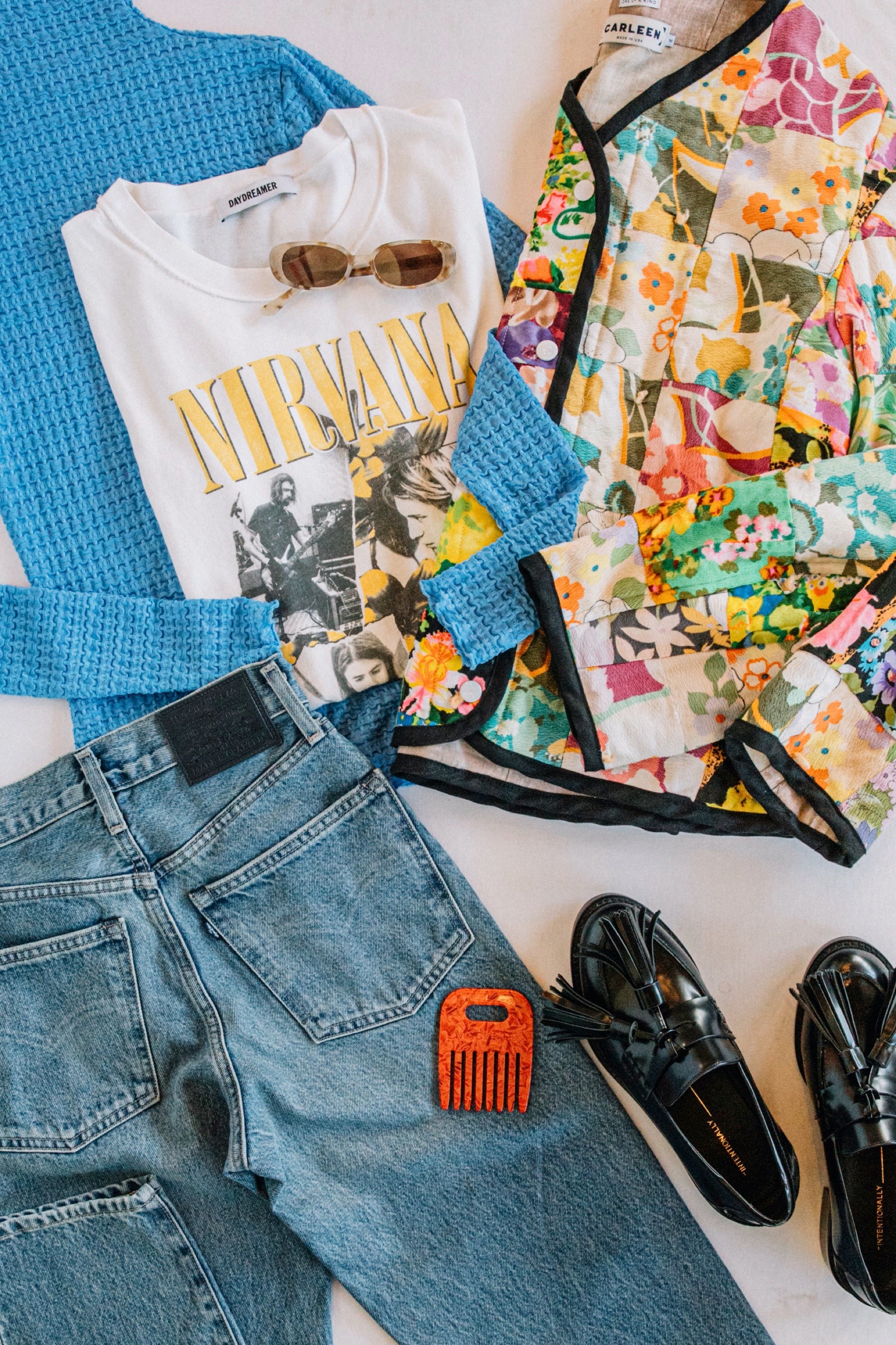 Nirvana Collage Reverse GF Tee