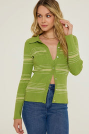Fern Striped Cardigan