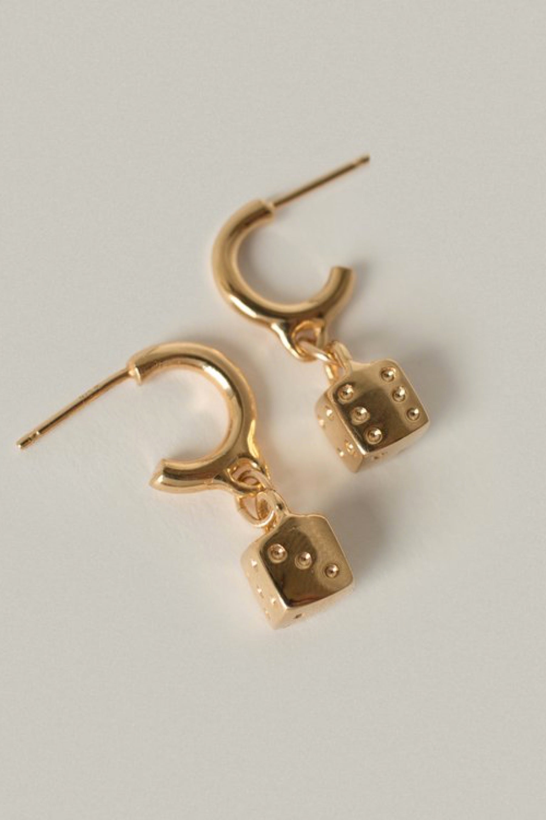 Gold Little Luck Hoops