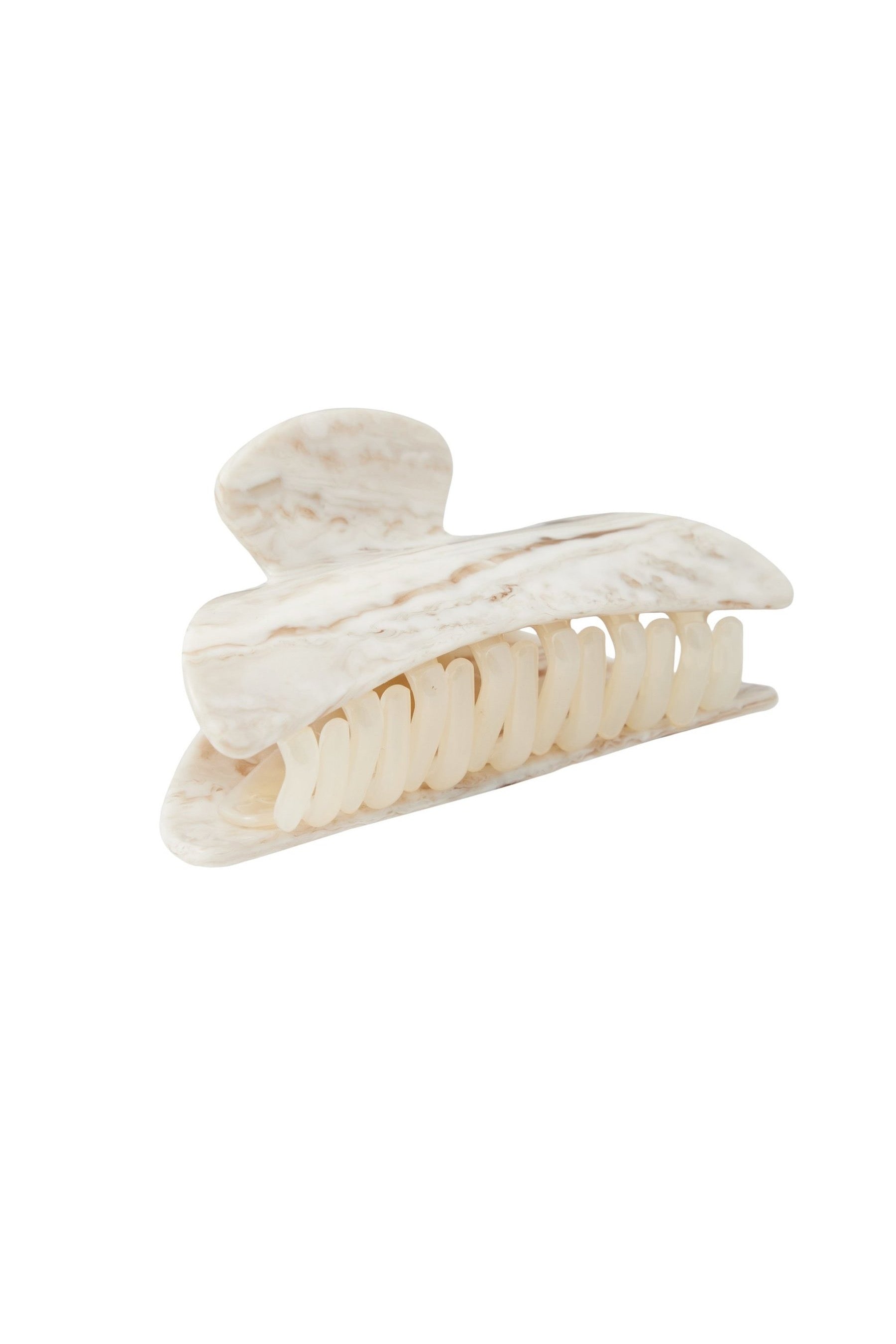 Dune White Midi Heirloom Claw Clip