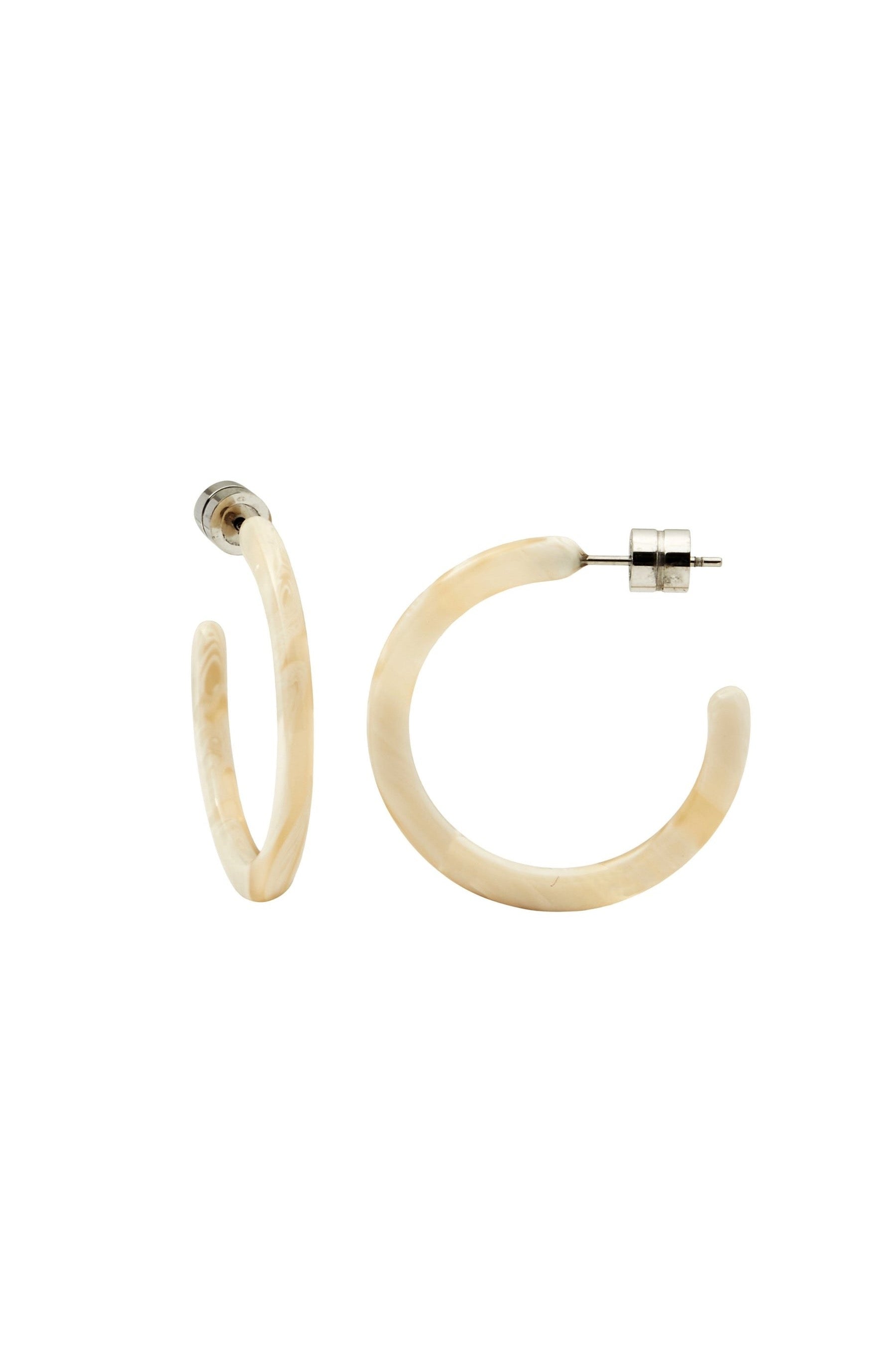 Alabaster Mini Hoops