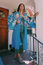 Blue Floral Georgia Robe