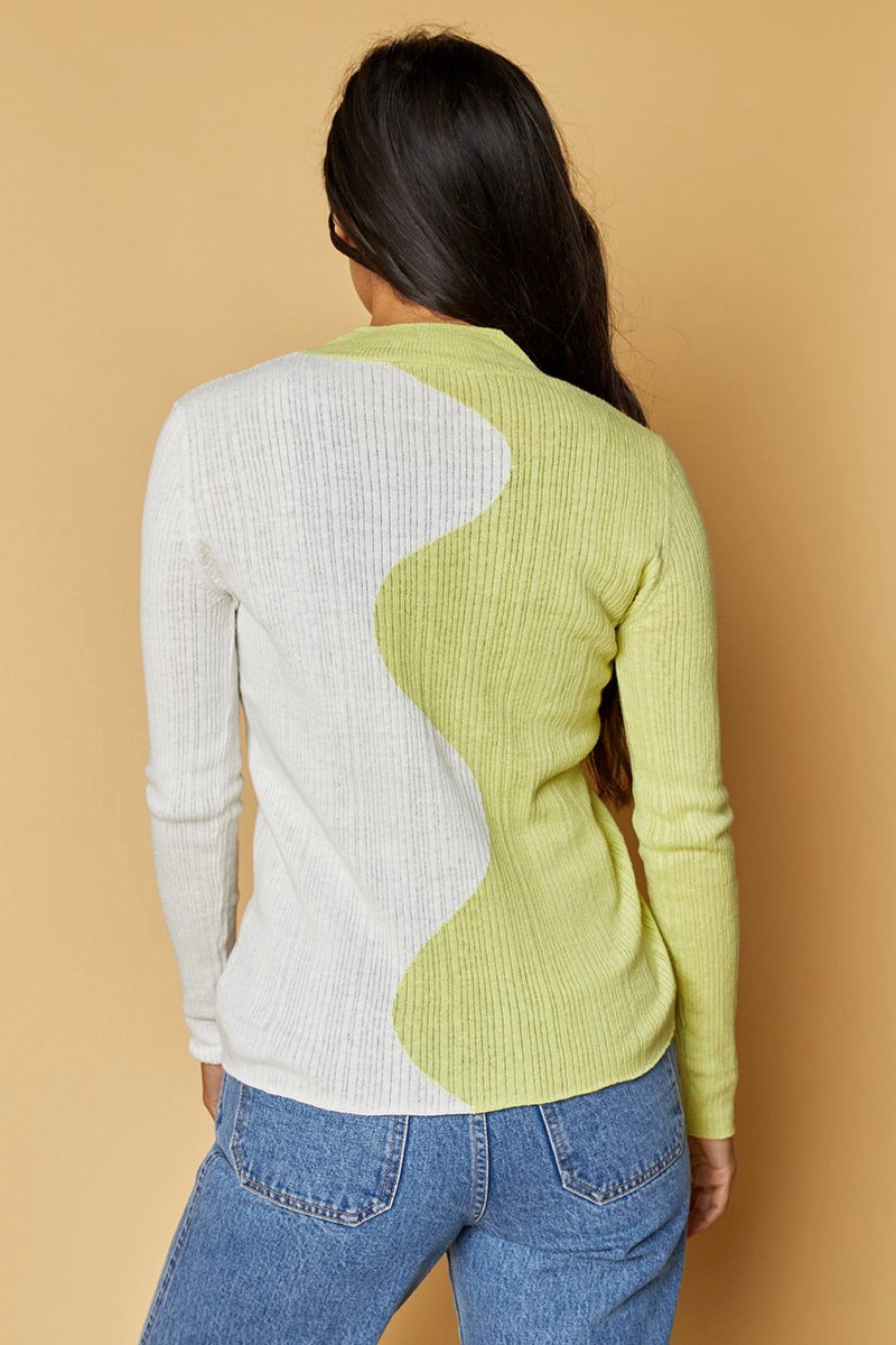 Celery + Natural Onda Turtleneck