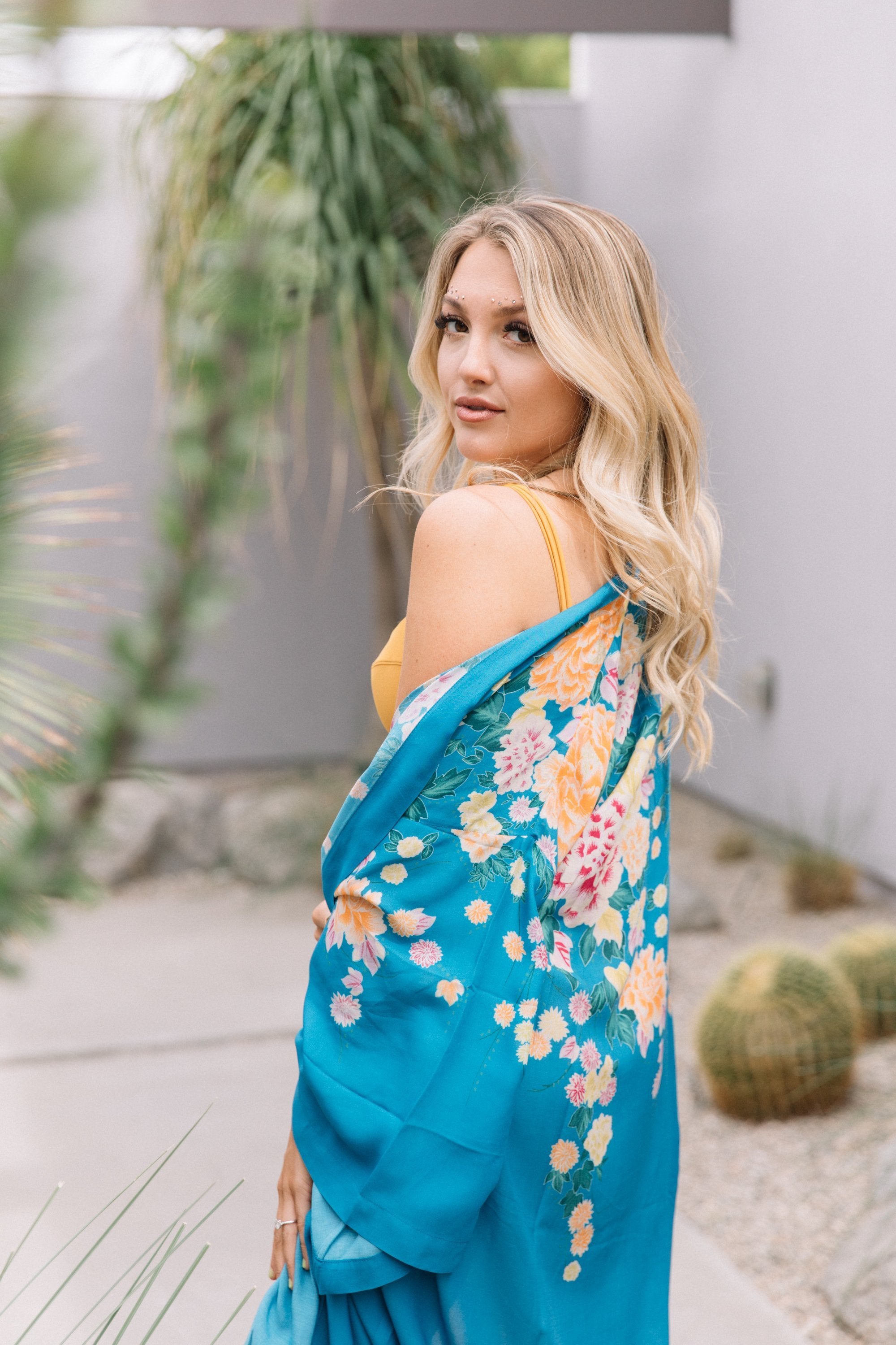 Blue Floral Georgia Robe