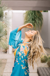 Blue Floral Georgia Robe
