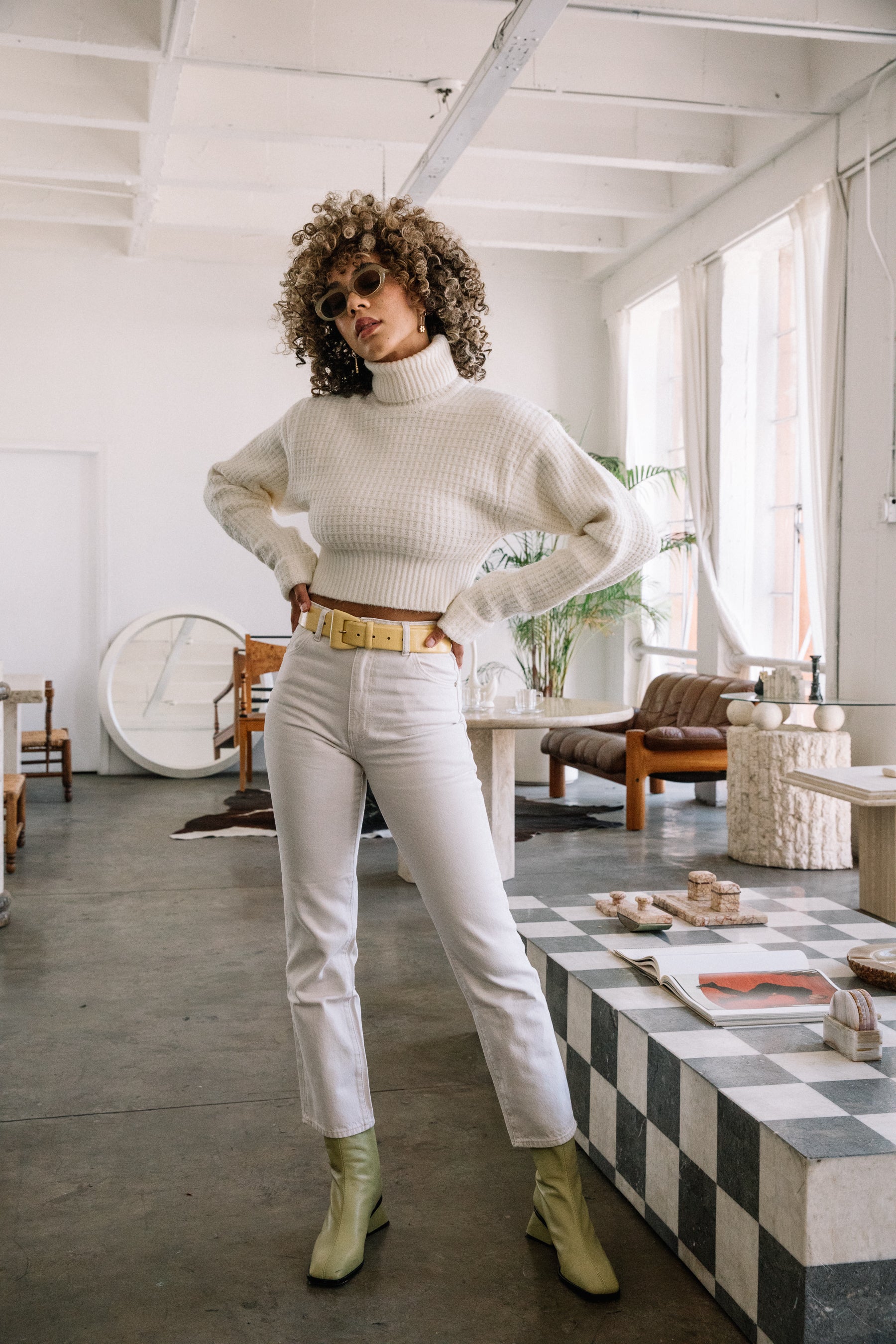 Ivory Madeline Turtleneck Sweater