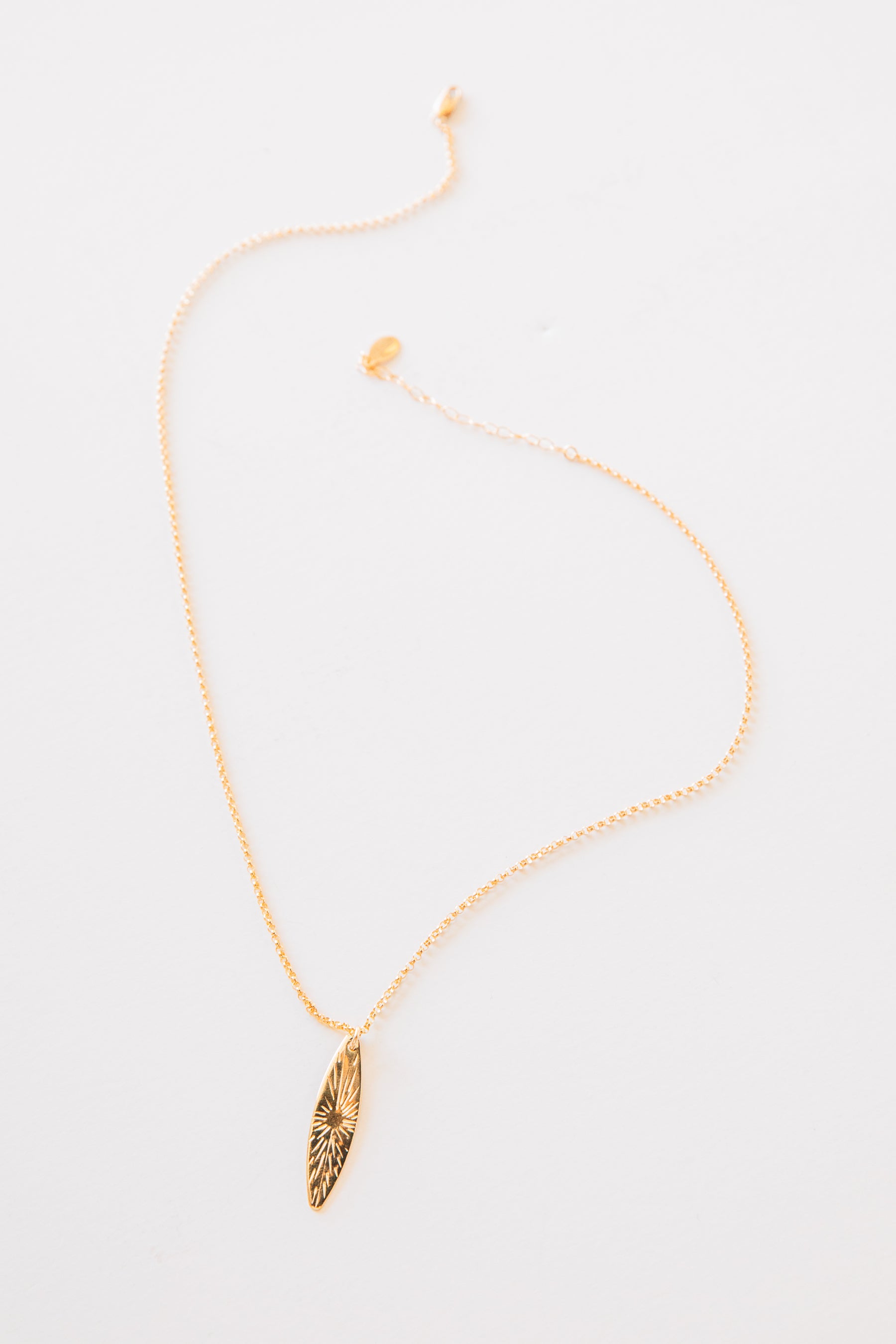 Gold Burst Plate Necklace