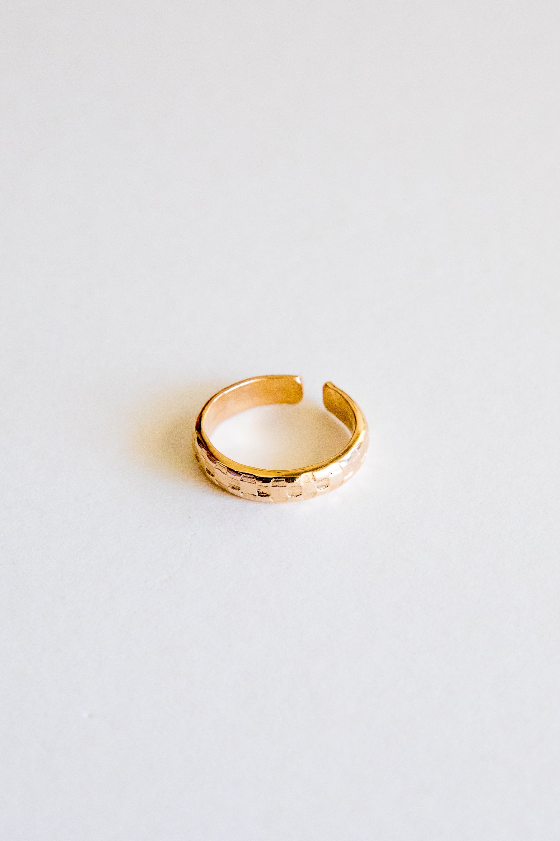 Gold Checker Ring