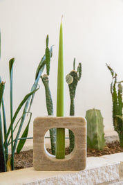 Square Marble Taper Holder