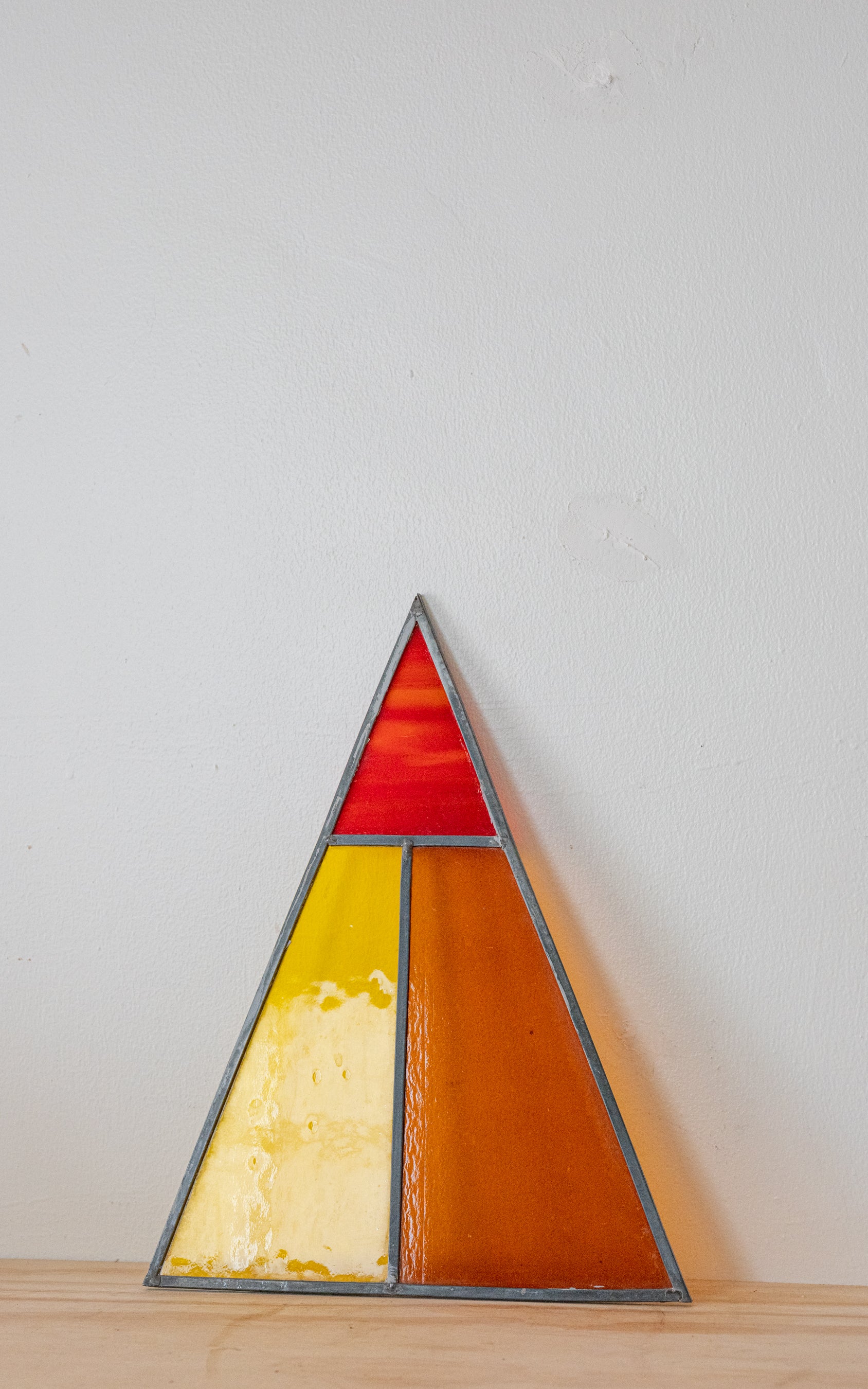 Orange Triangle Stained Glass