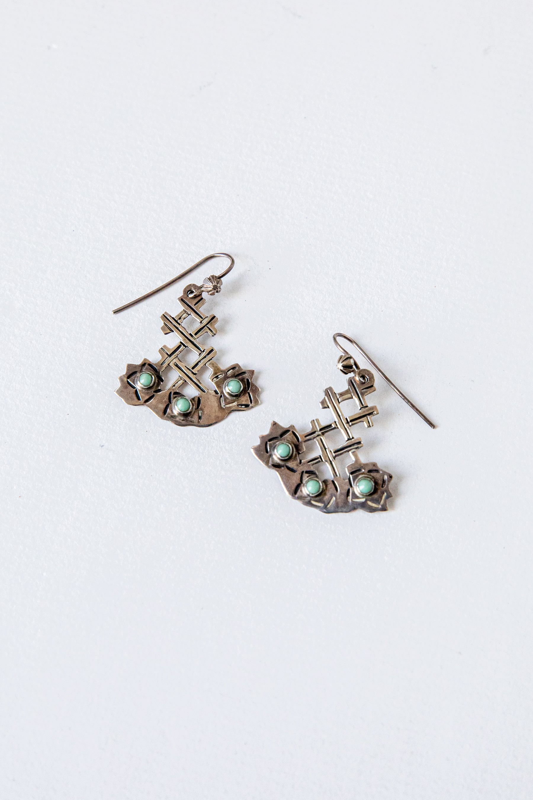 1940s Taxco Turquoise Earrings