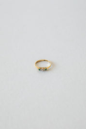 1930s Emerald + CZ Ring