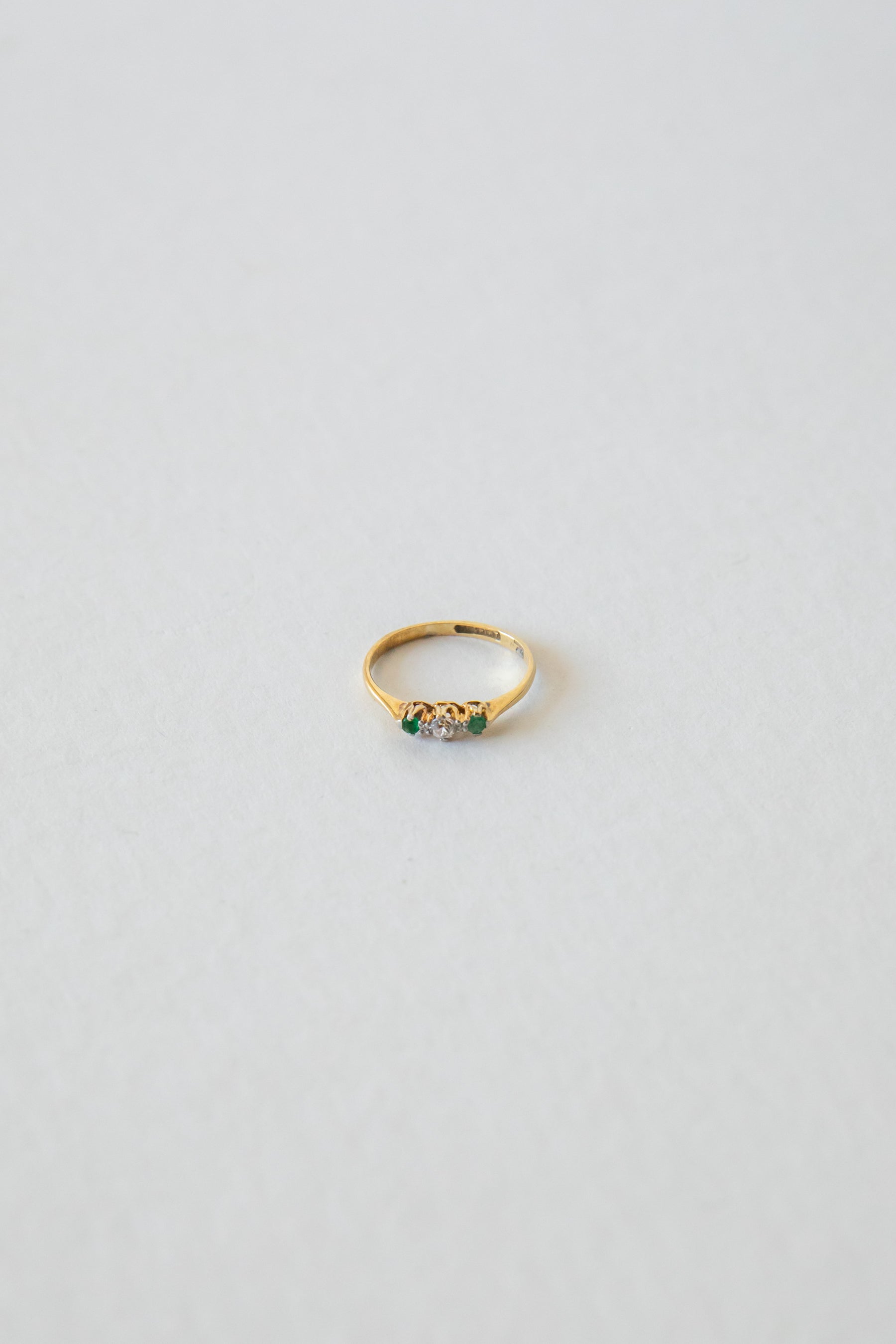 1930s Emerald + CZ Ring
