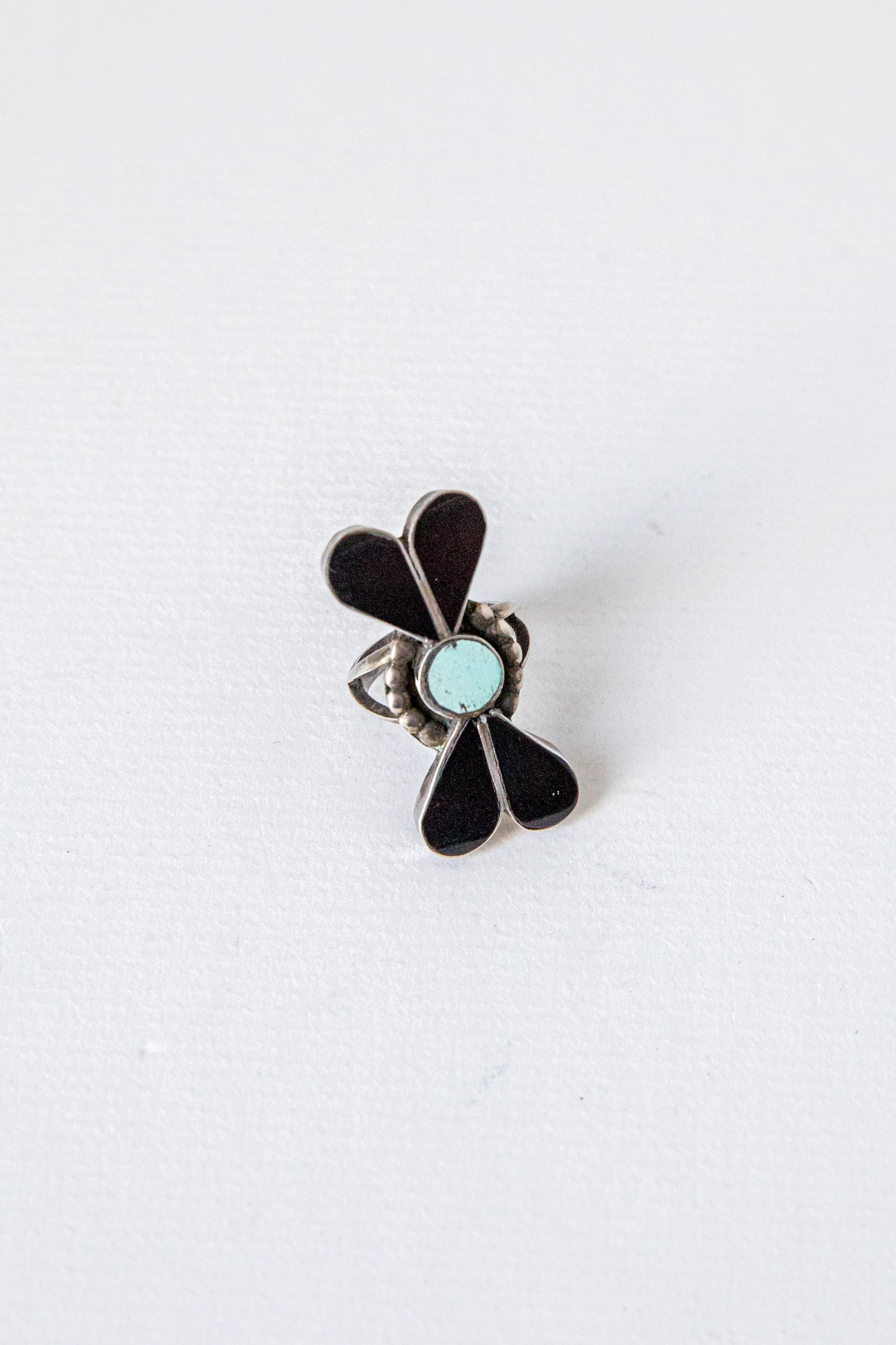 Silver + Turquoise Bow Tie Ring