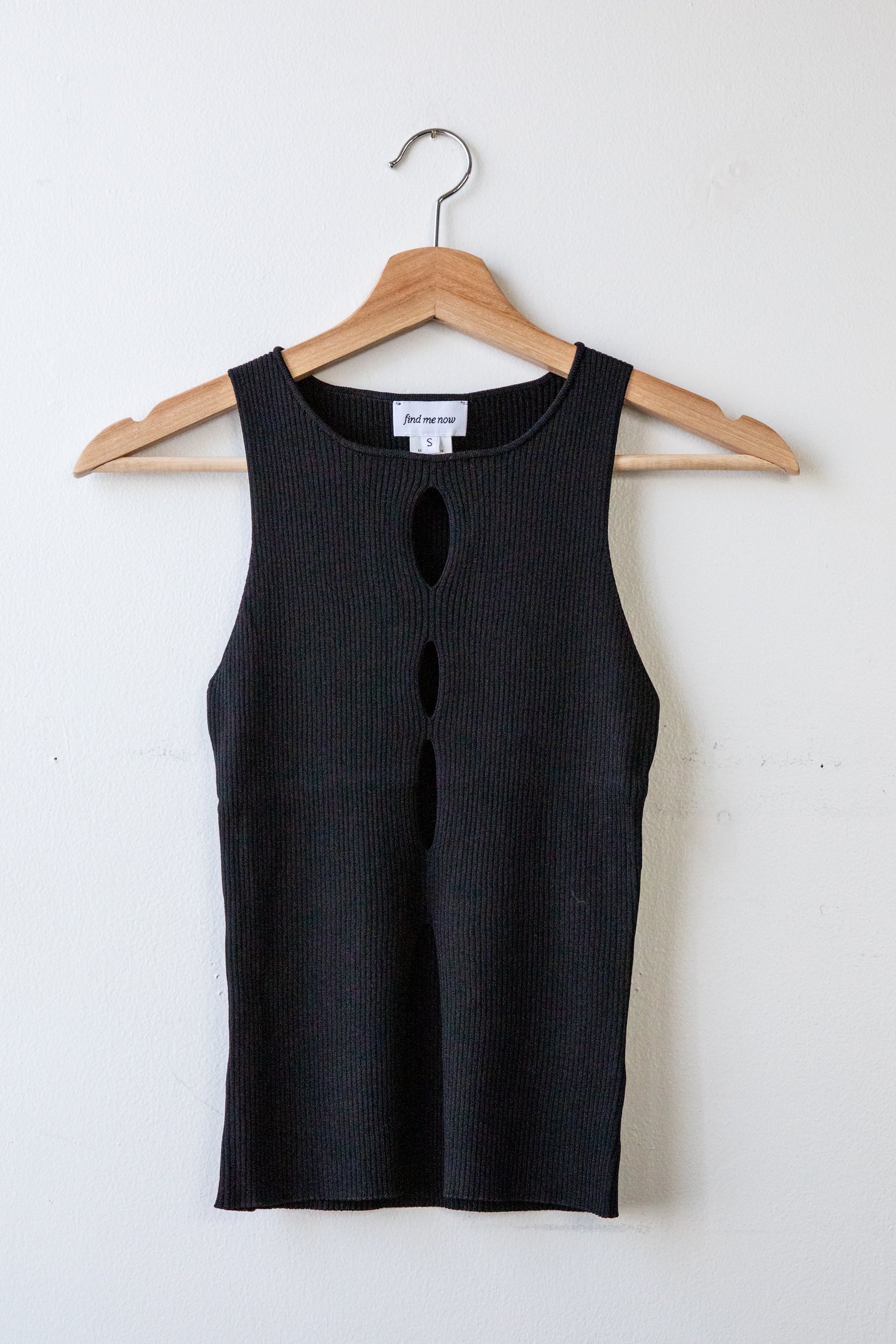 Black Tempo Knit Top