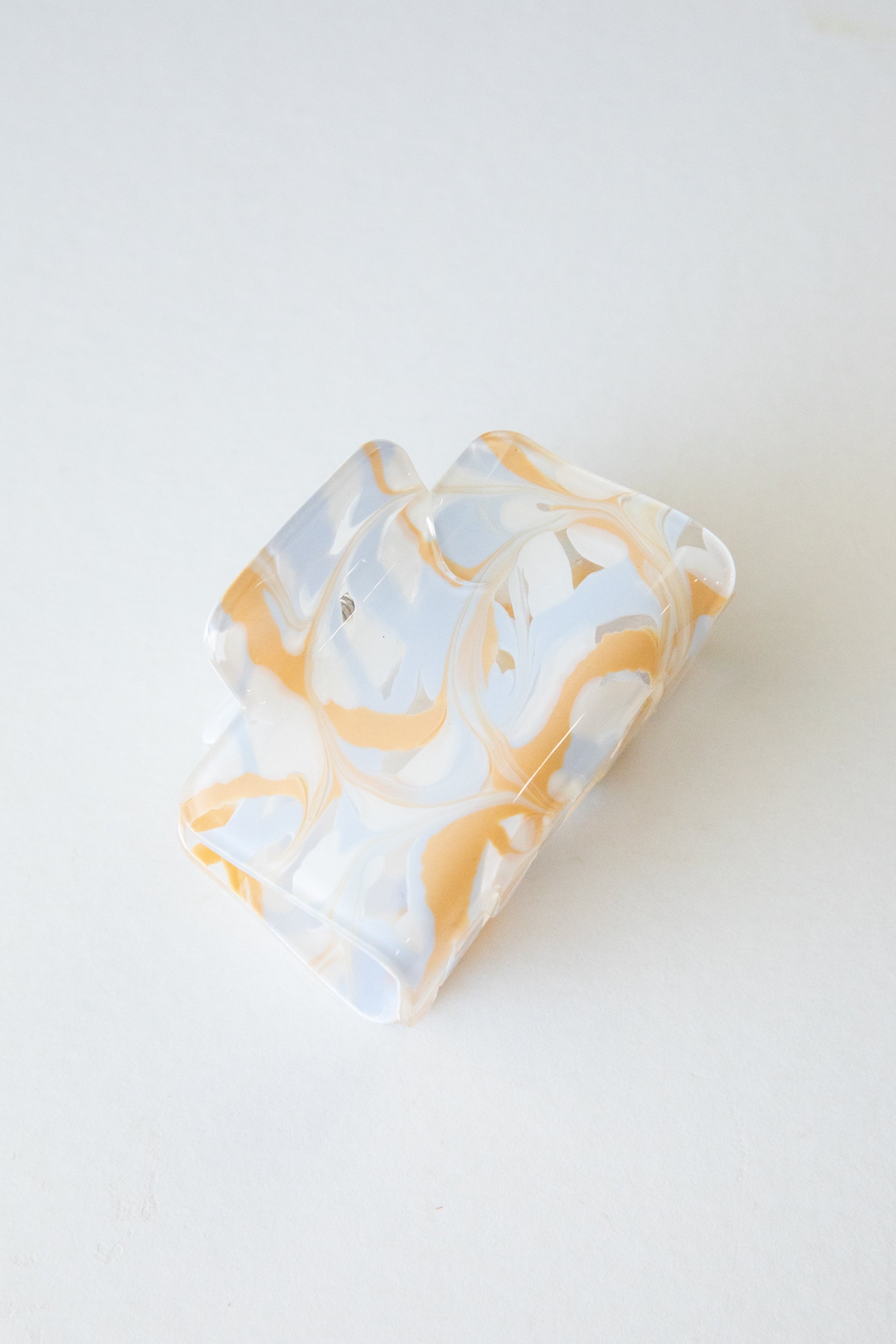 Yellow Marble Hair Claw