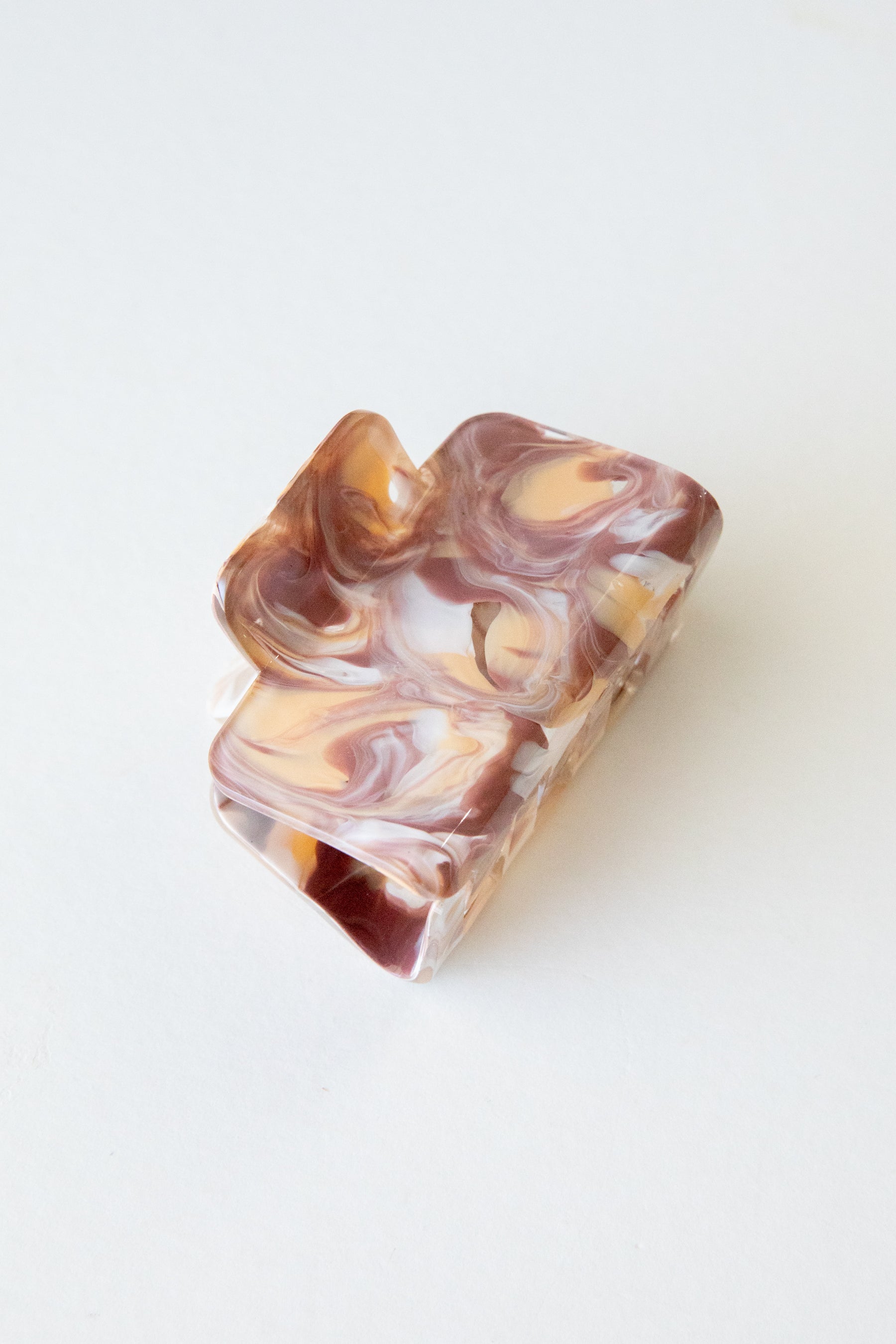 Brown Marble Hair Claw
