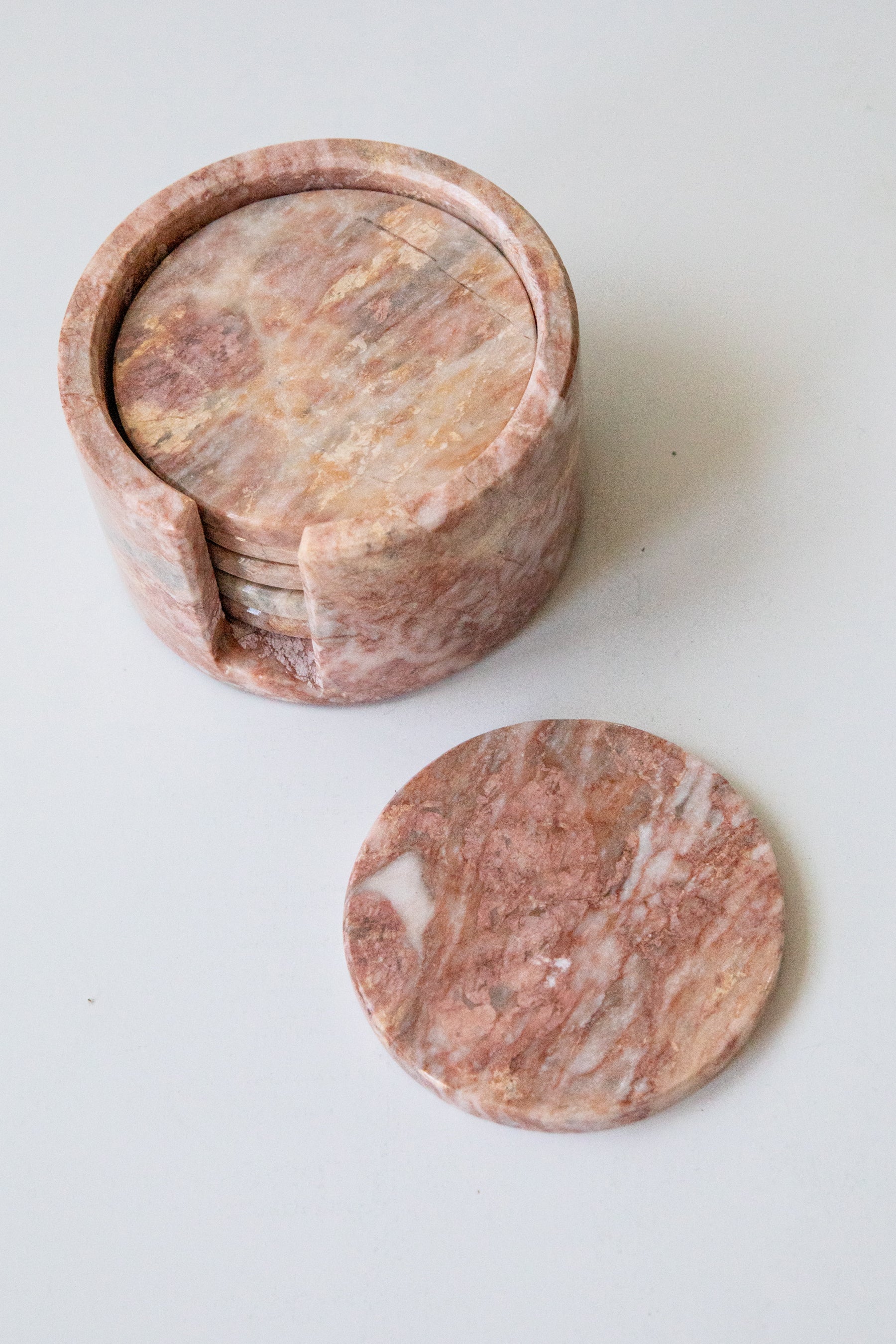 Marble Coaster Set - Pink