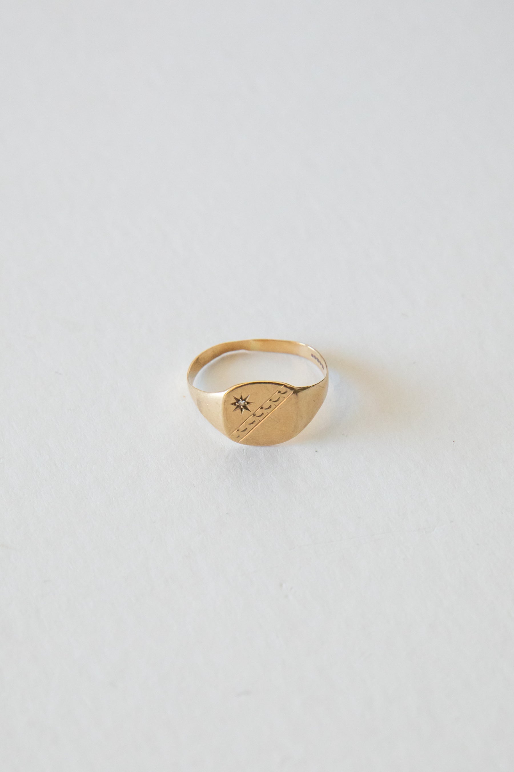 1940s Star Sash Signet Ring