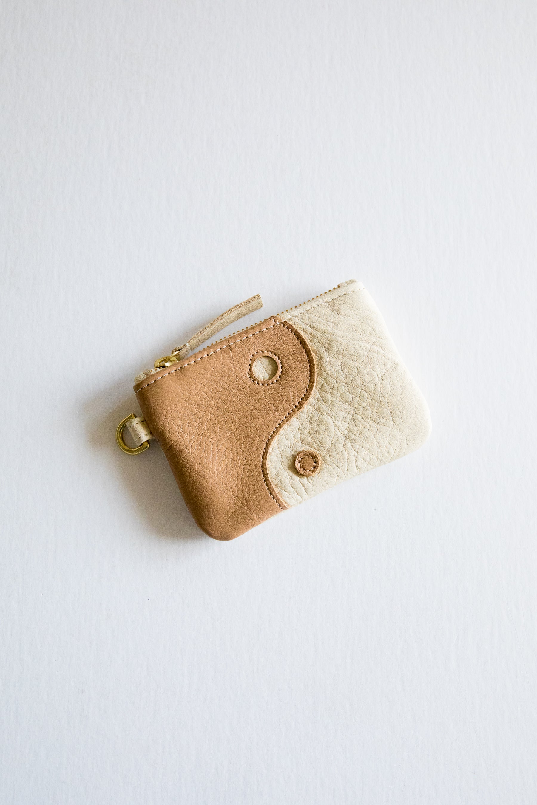 X Prism Cognac + Cream Yin Yang Coin Pouch