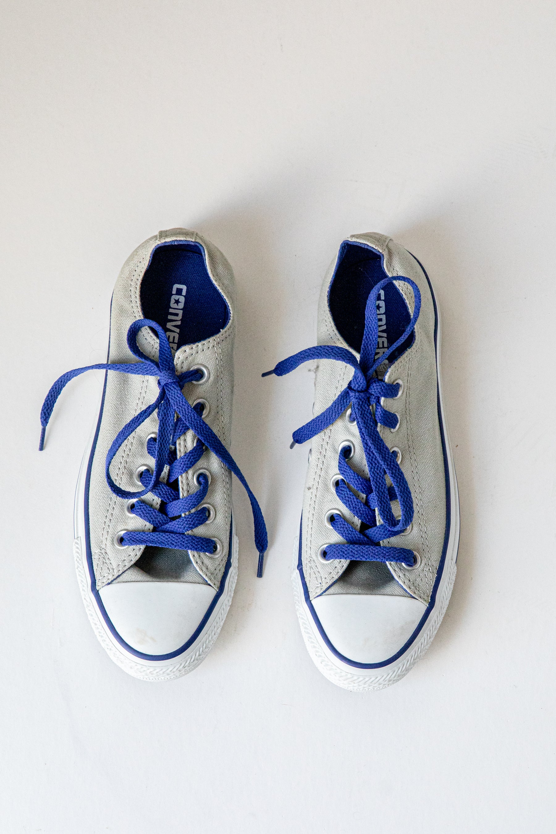 Grey + Blue Converse