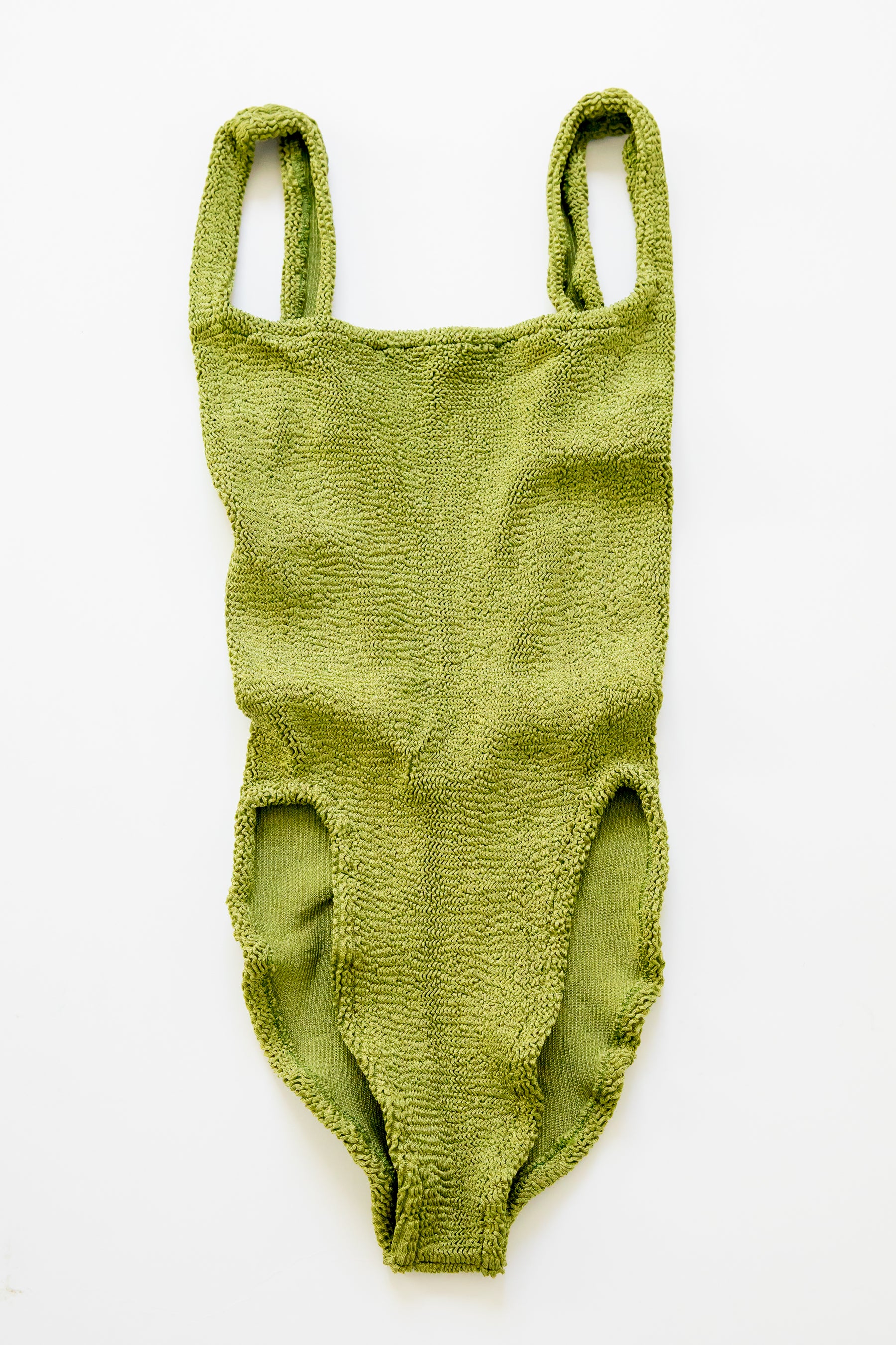 Metallic Moss Square Neck One Piece