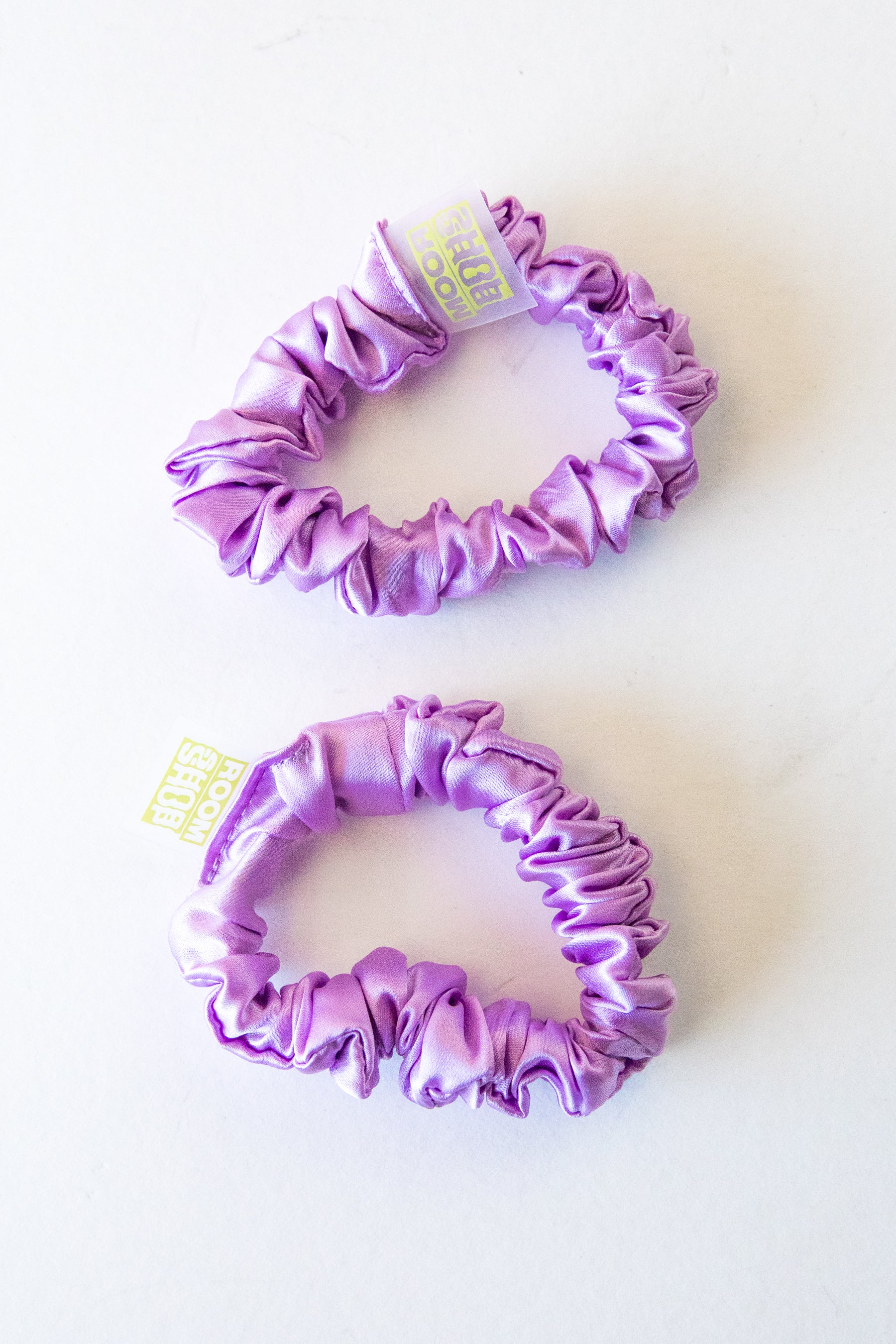 Lilac Silk Mini Scrunchie Set