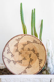 Large Woven Brown Bowl
