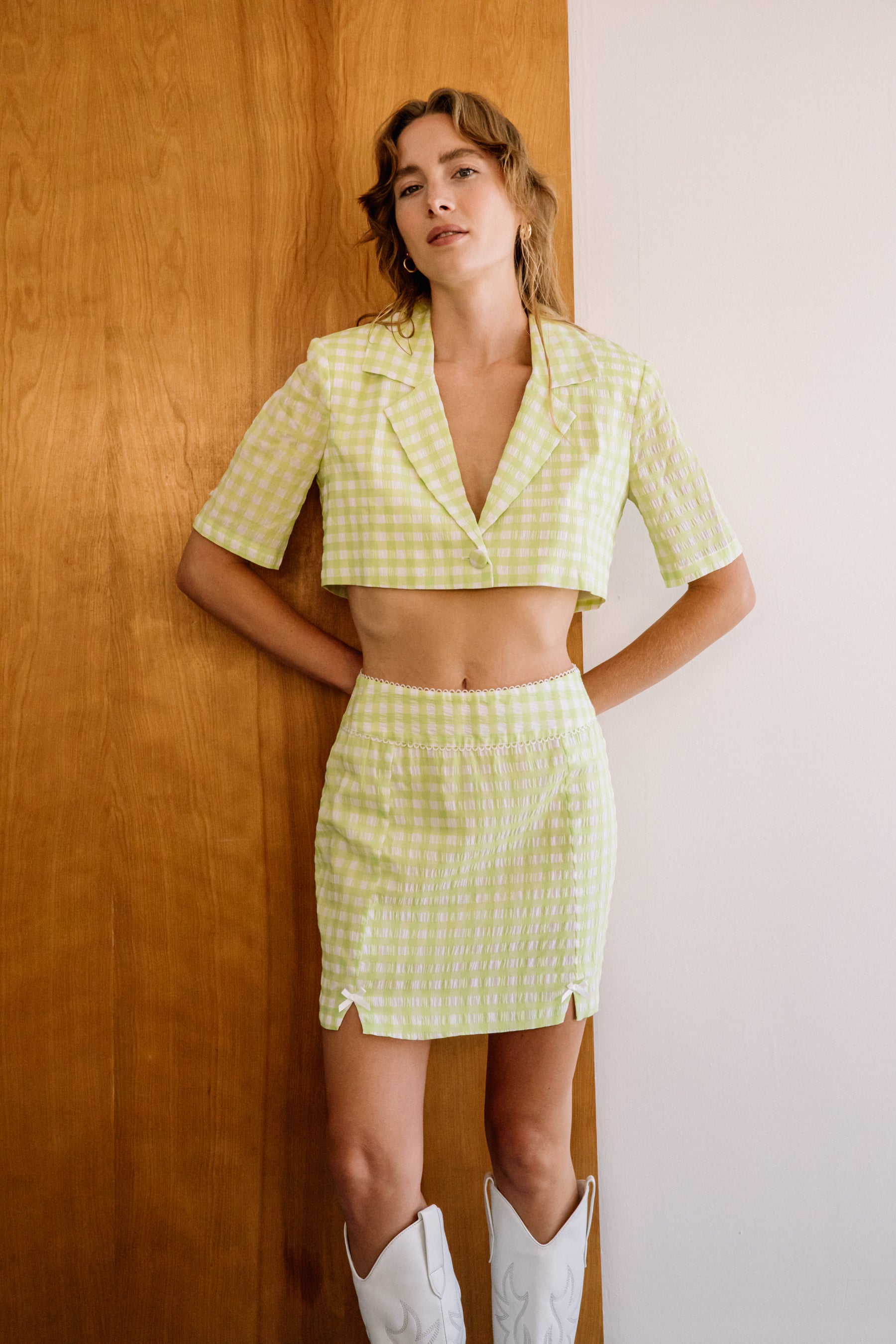 Green Maureen Mini Skirt