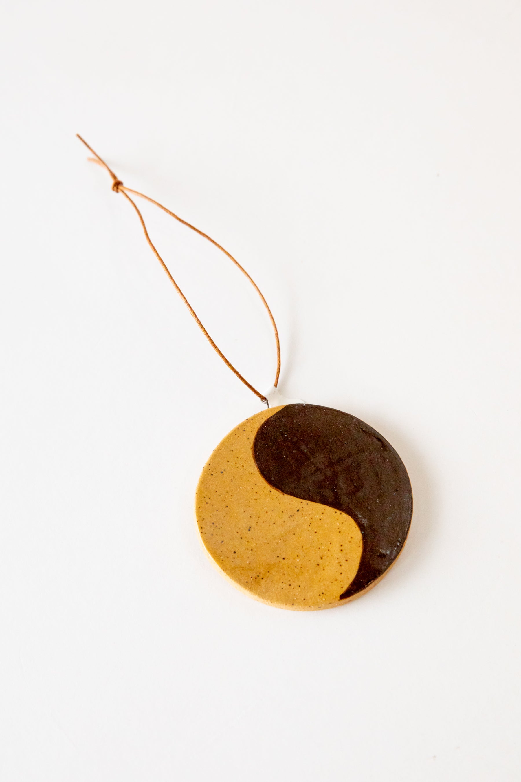 X Prism Brown Yin Yang Ornament