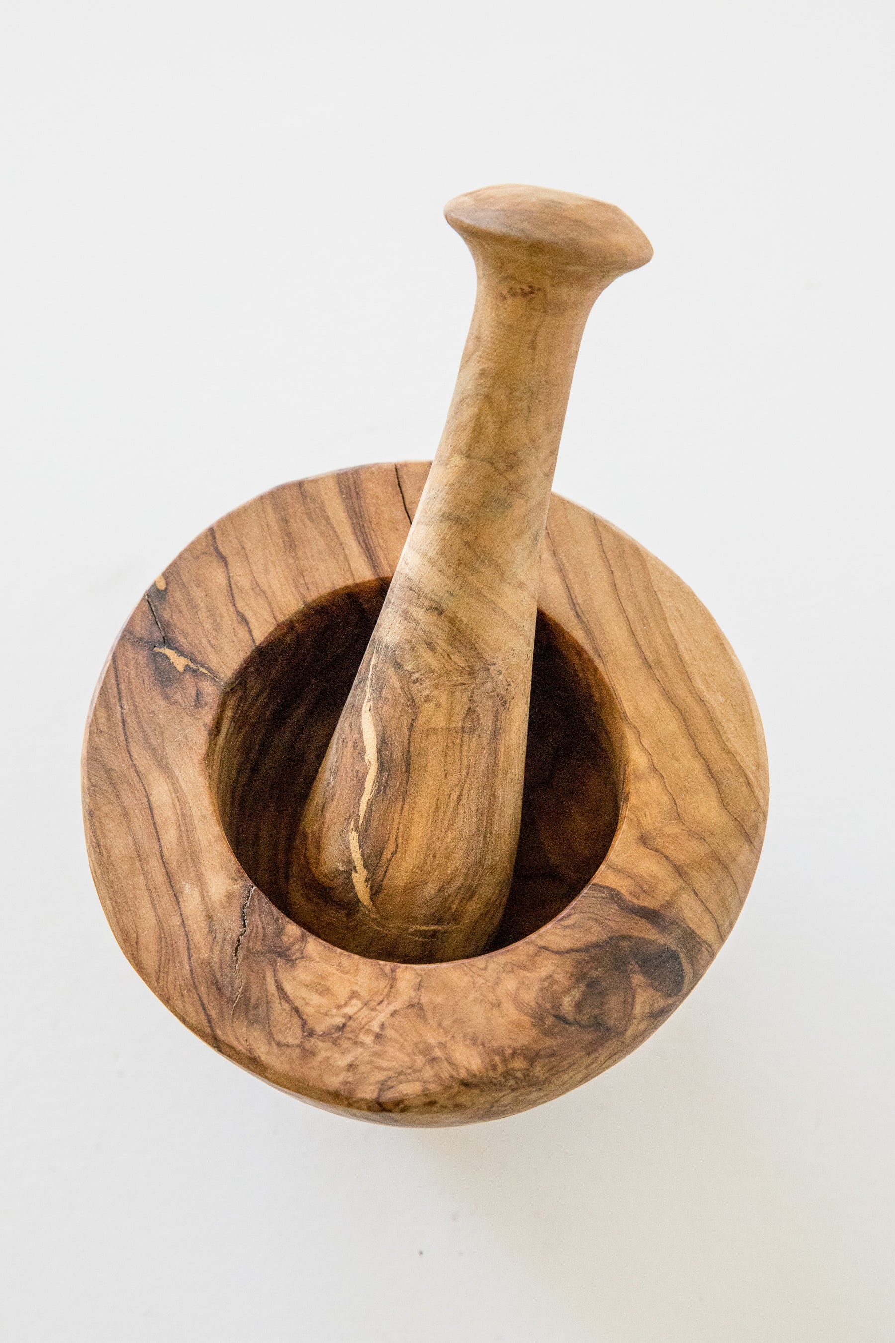 Olive Wood Mortar + Pestle