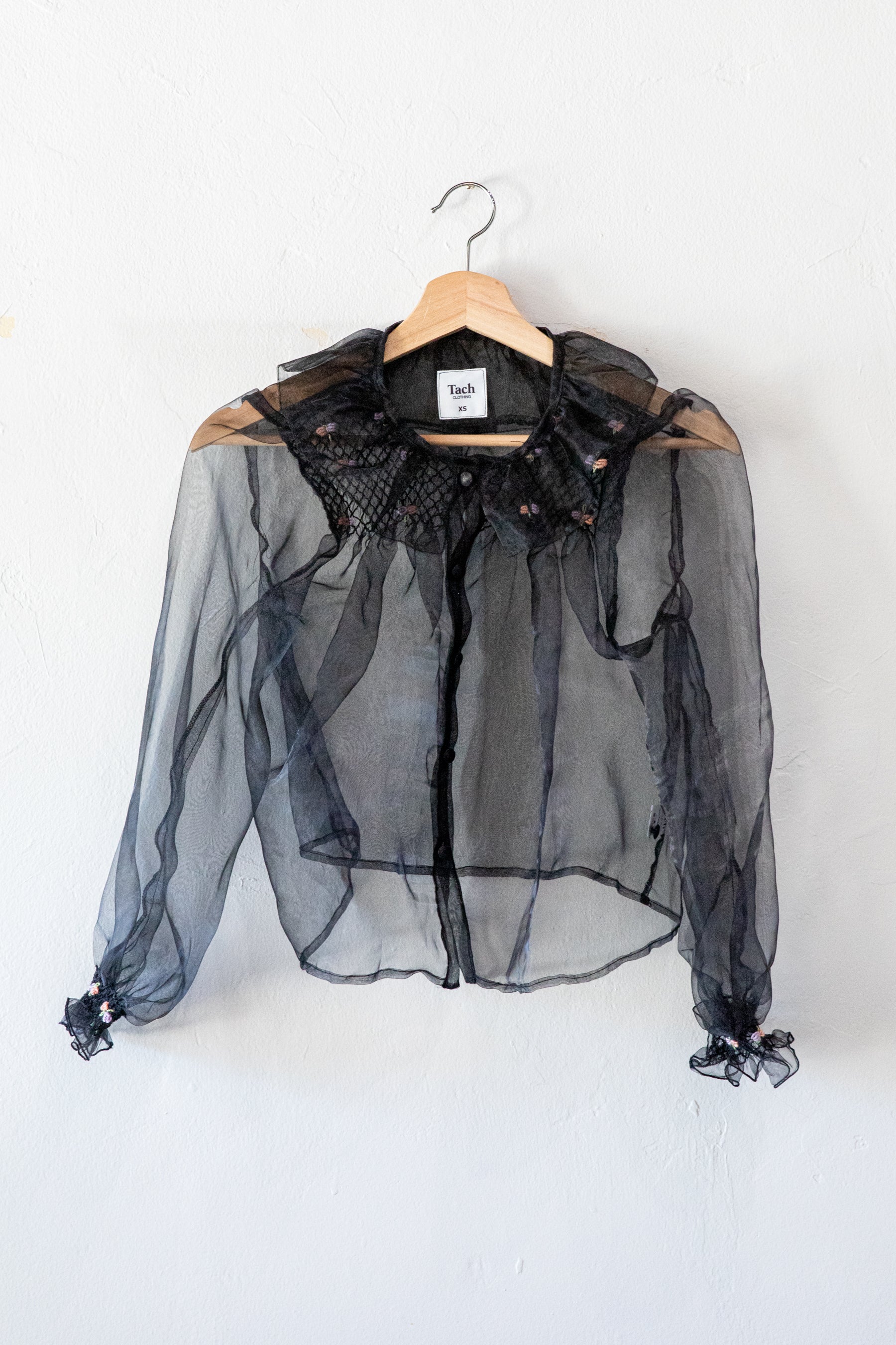 Black Vendetta Organza Blouse