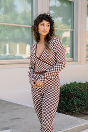 Maroon Cassie Wrap Top