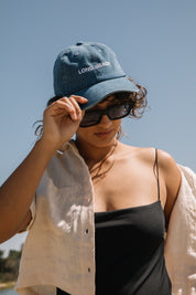 X Prism Denim Long Beach Hat
