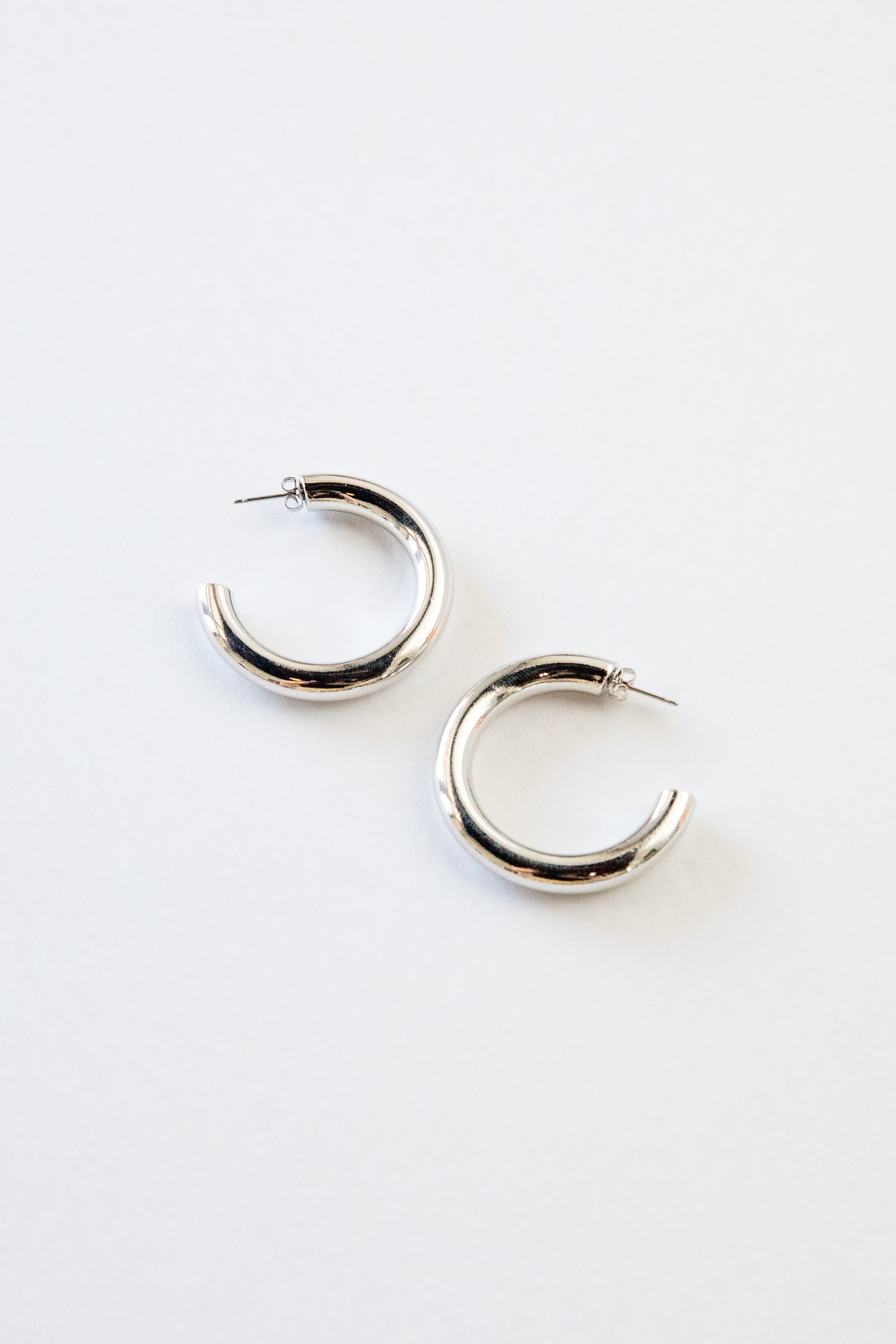 Silver Frances Hoops