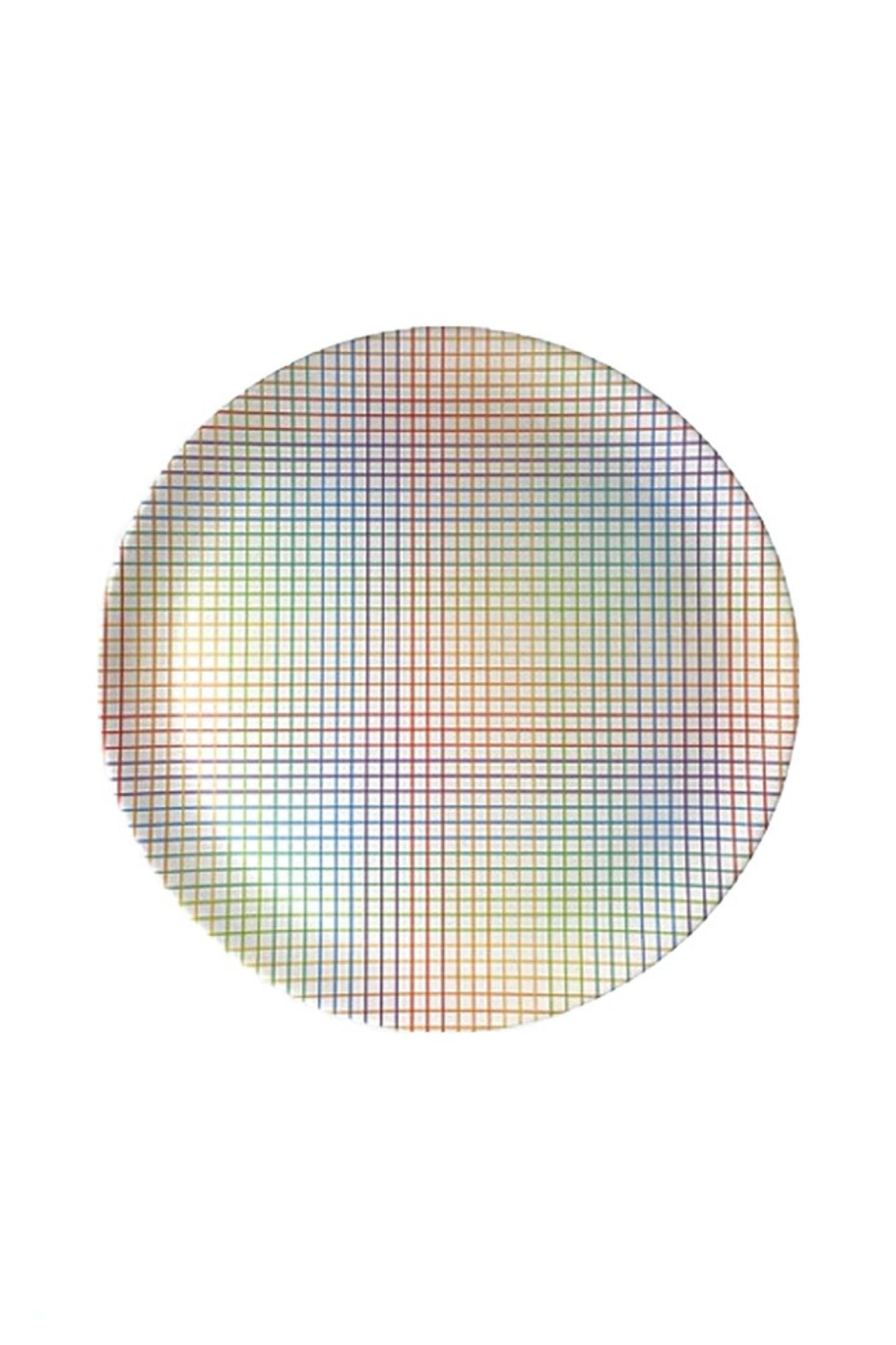 Rainbow Grid Dinner Plate Set