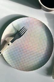 Rainbow Grid Dinner Plate Set