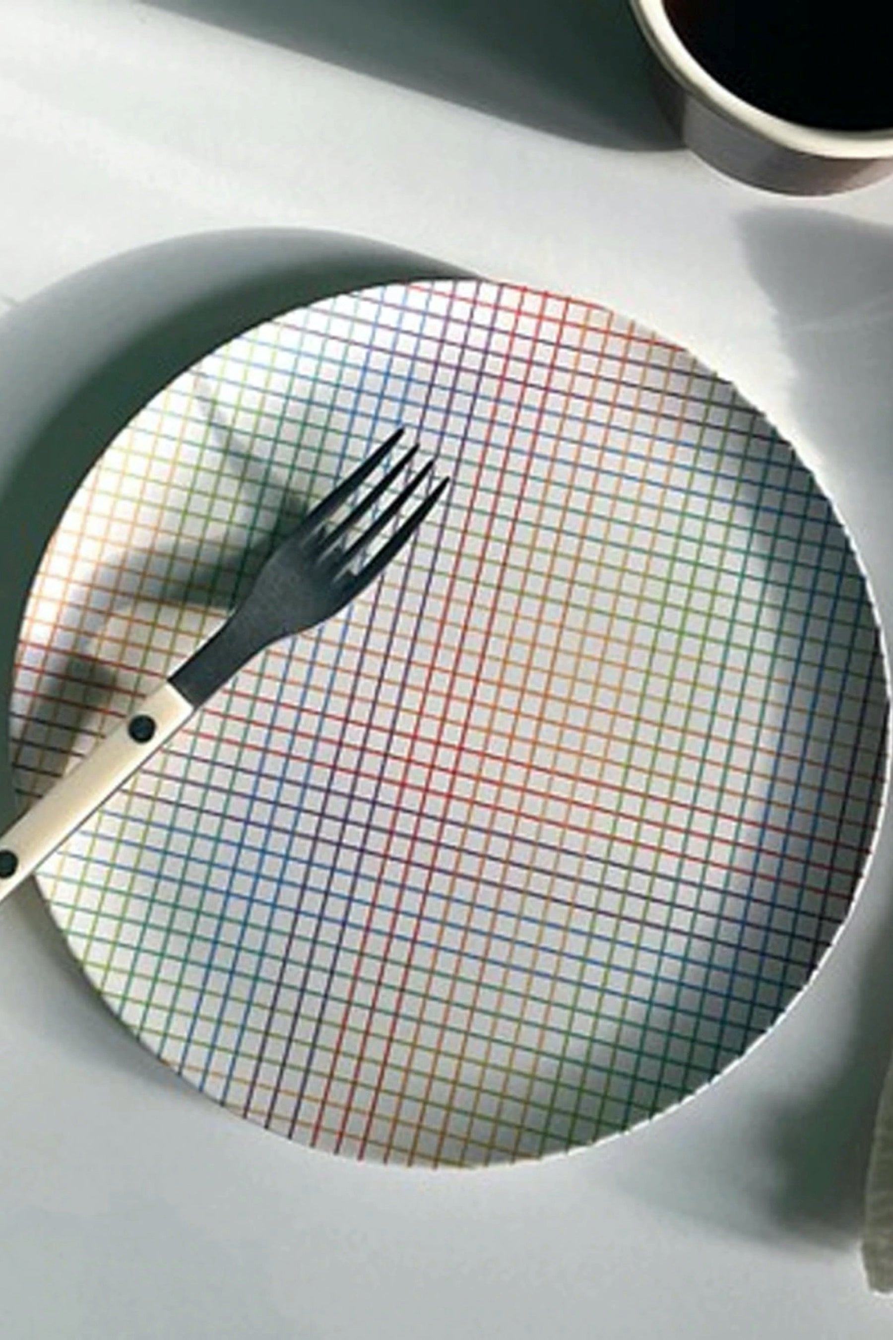 Rainbow Grid Dinner Plate Set