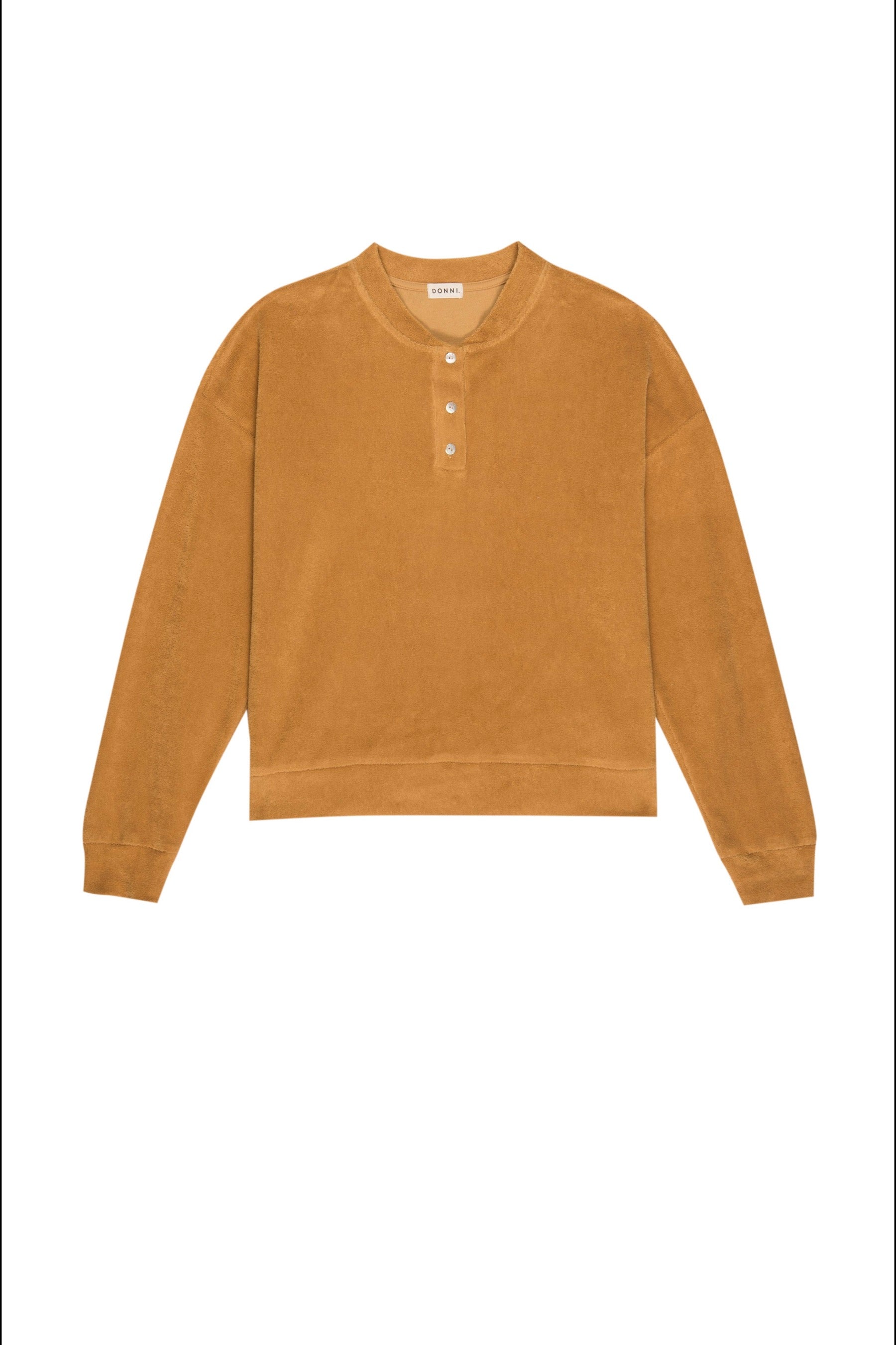 Honey Terry Henley Sweatshirt