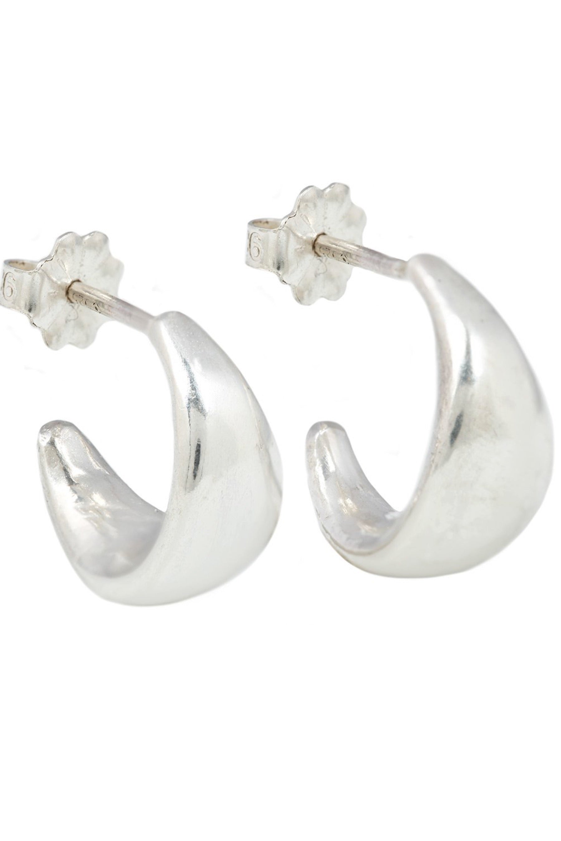 Silver Dune Hoops