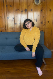 Honey Terry Henley Sweatshirt