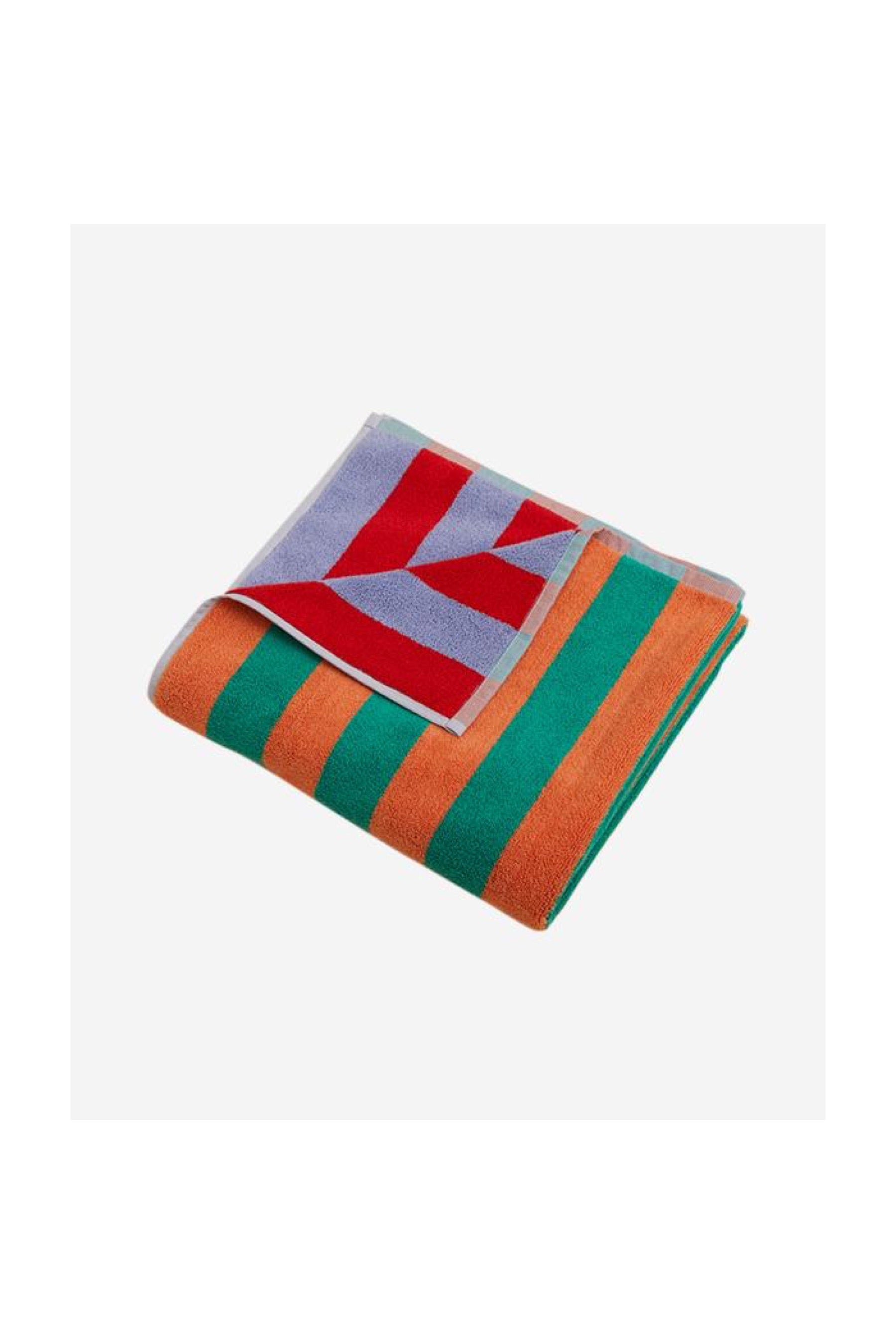 Warm Stripe Bath Towel