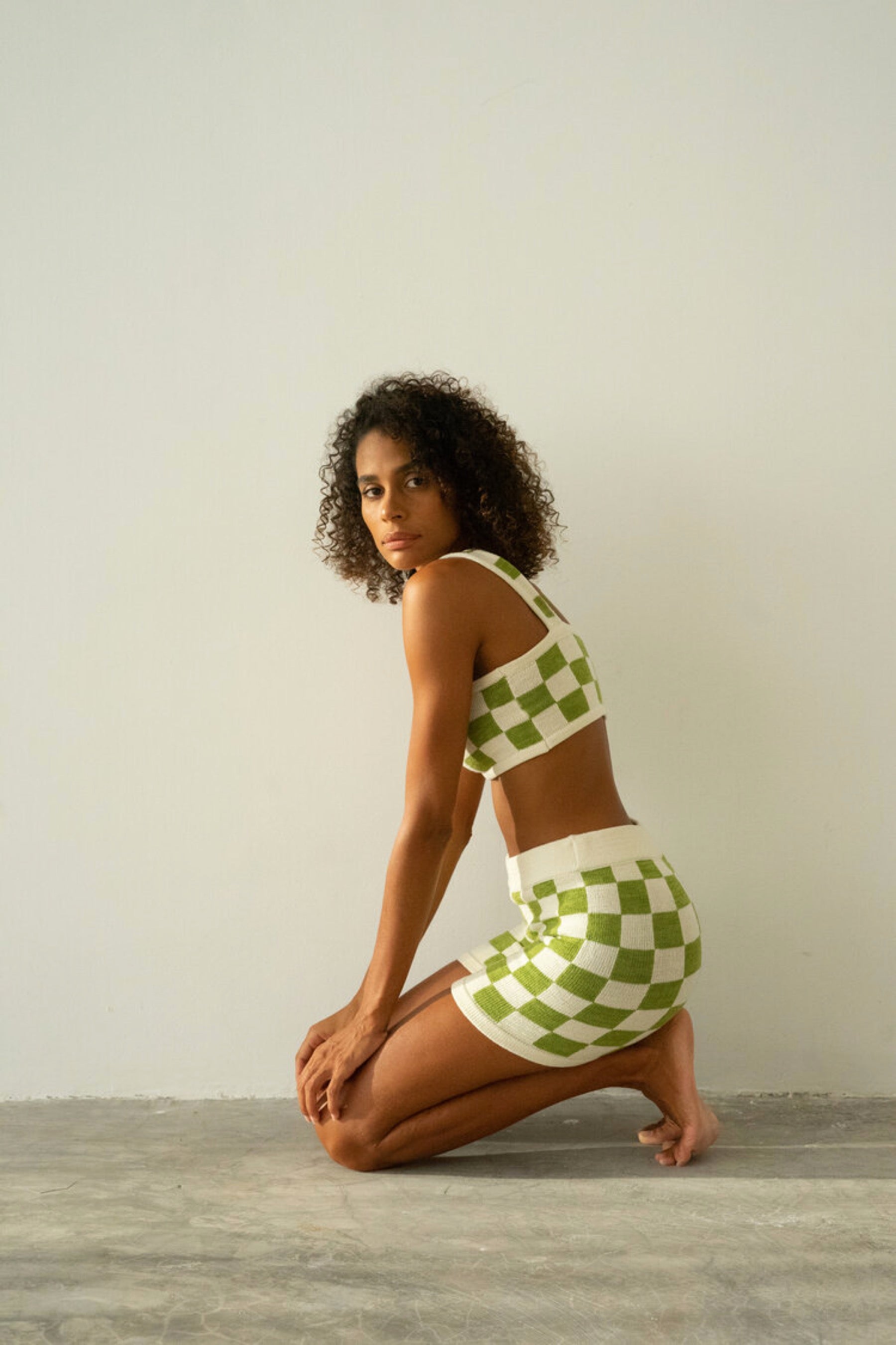 Wasabi Checkered Shorts