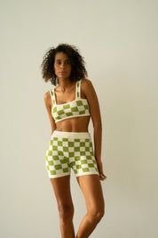 Wasabi Checkered Shorts
