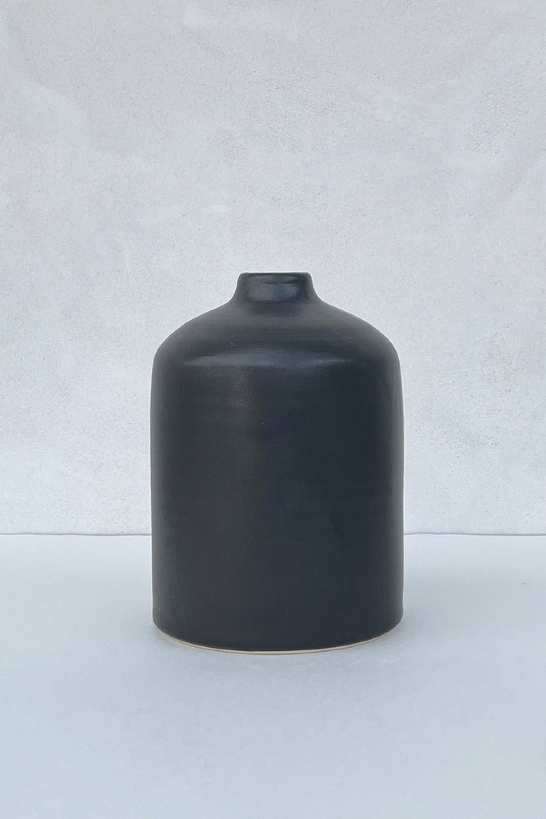 Matte Black Jug Vase