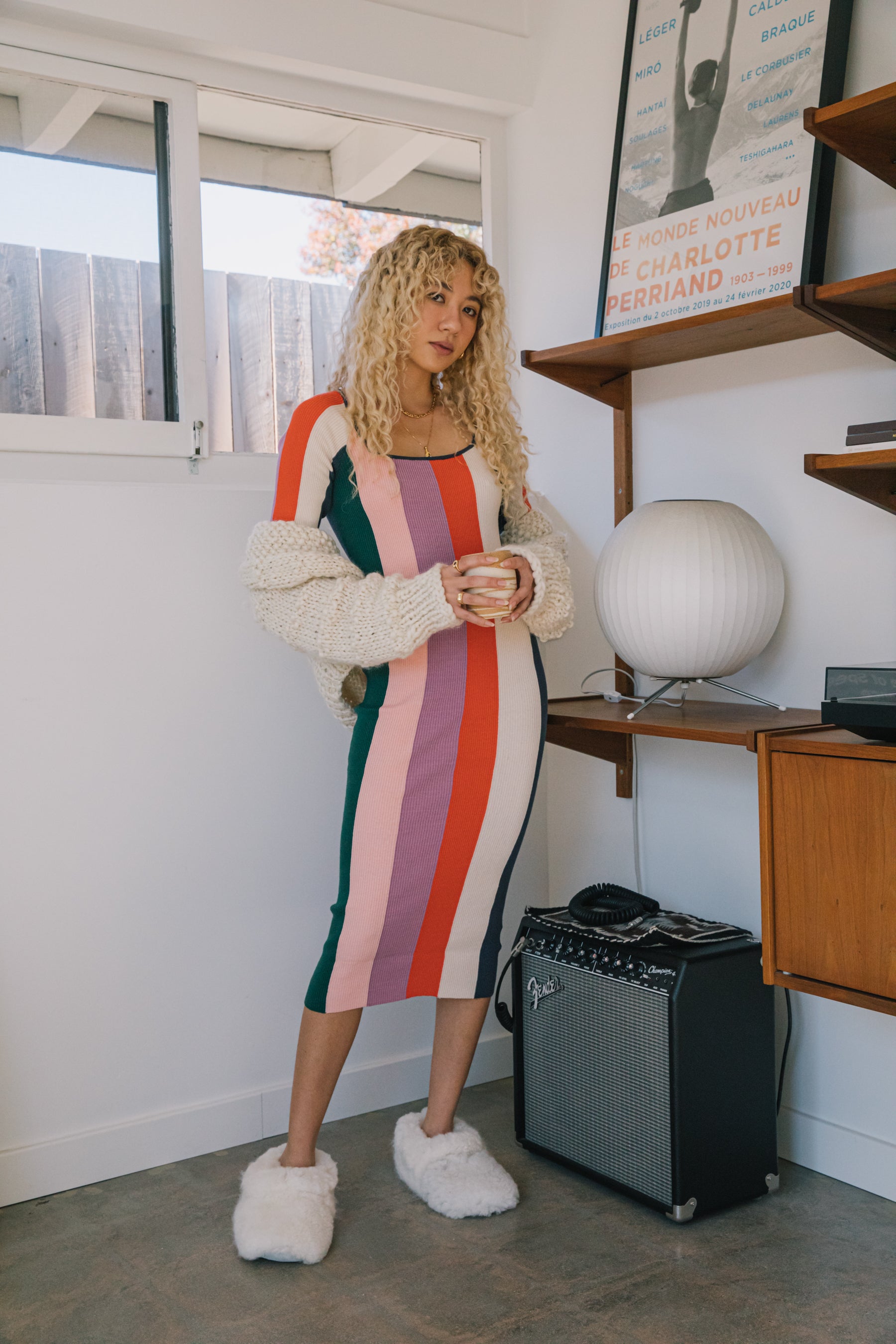 Stripe Covergirl Cherry Dress