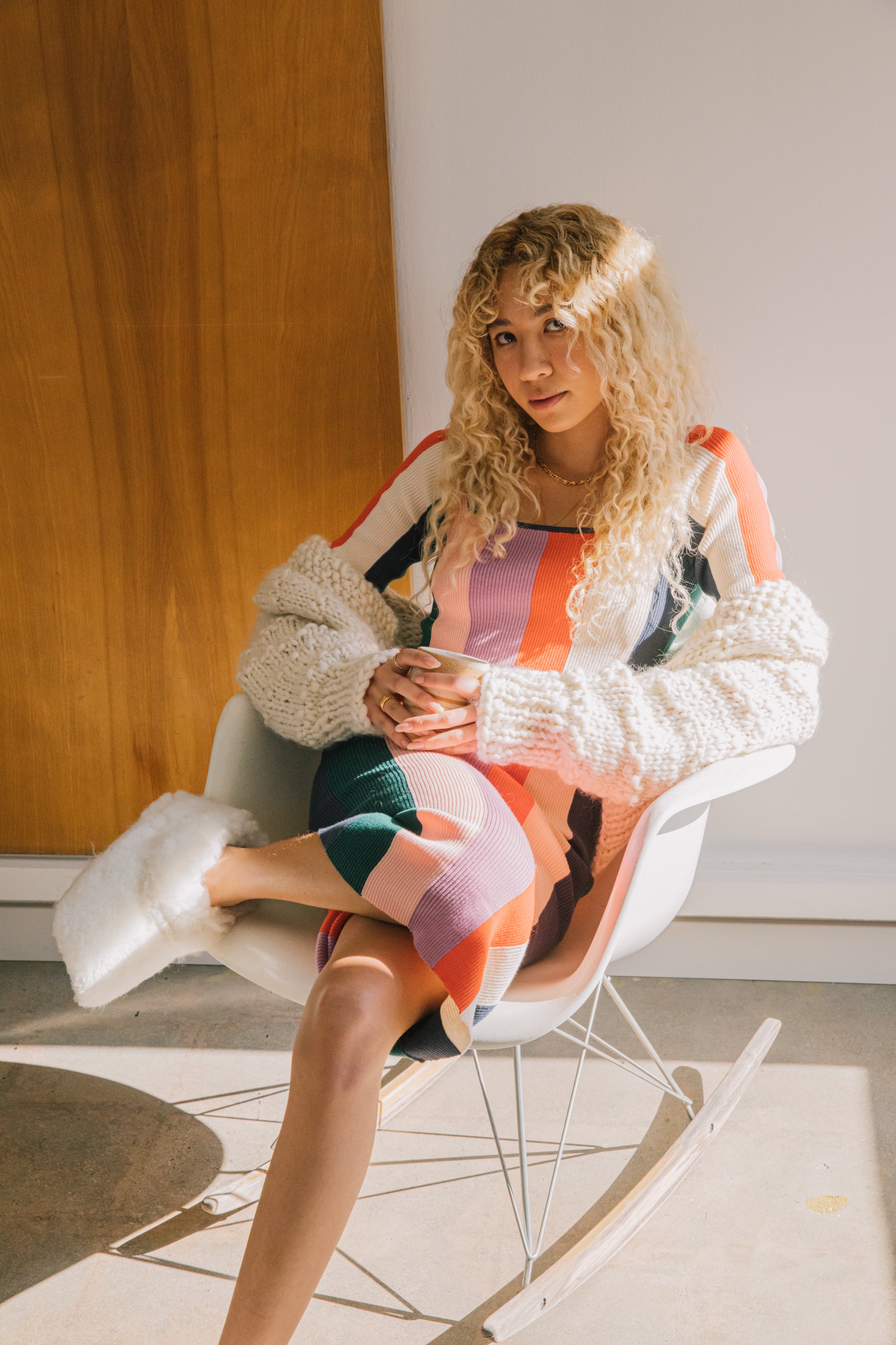 Stripe Covergirl Cherry Dress