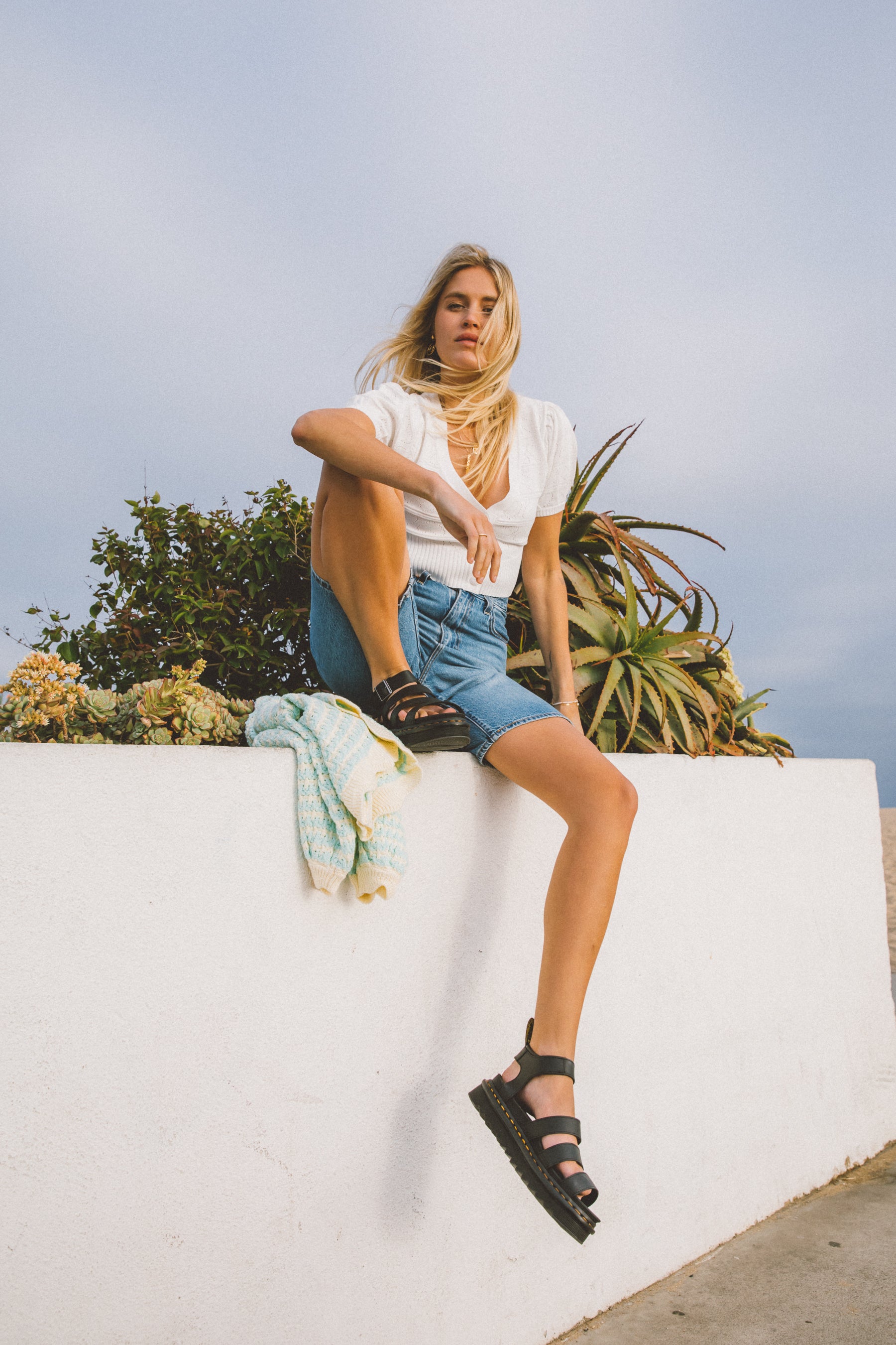 White Neve Crop Cardigan